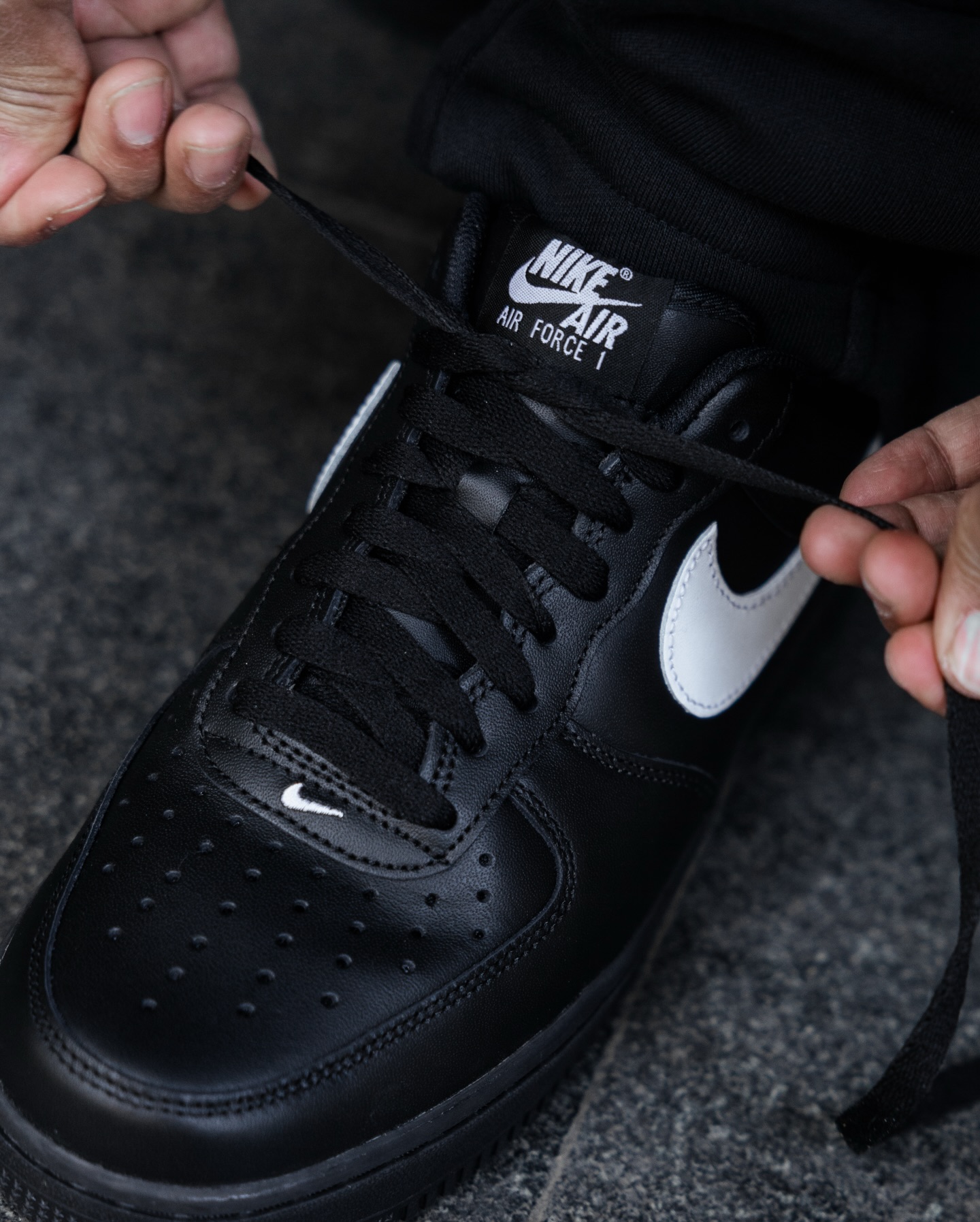 Did you ask for Black AirForce 1 with white Nike swoosh? Here you 