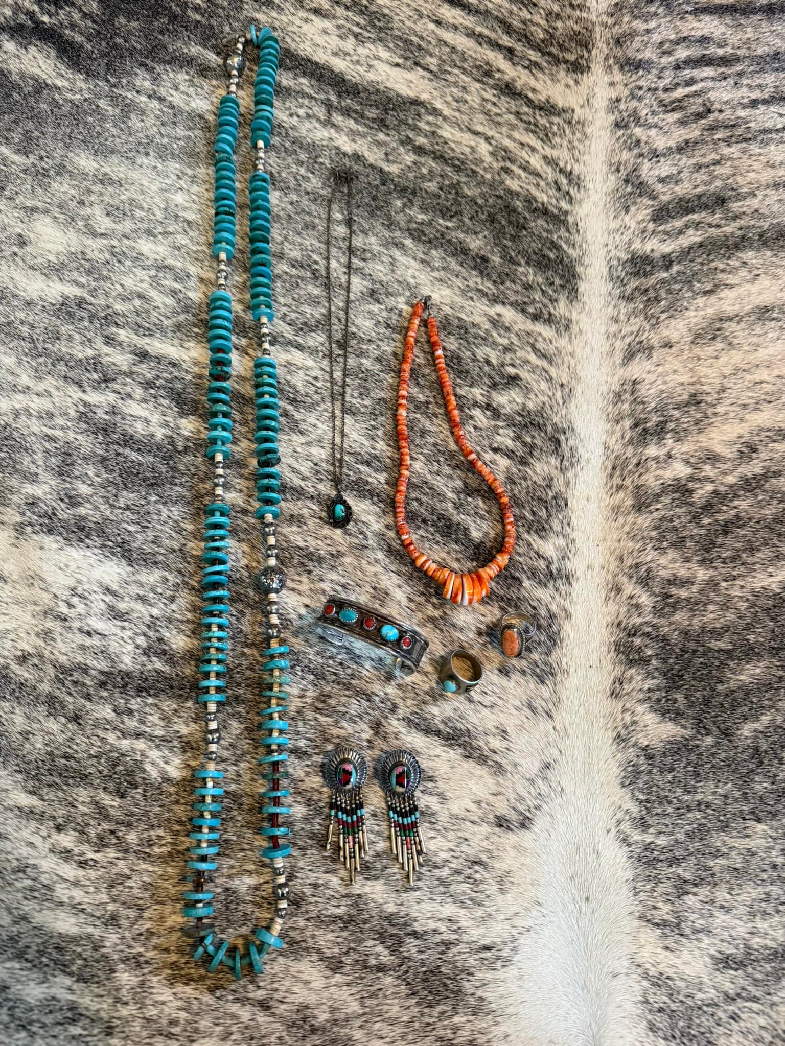 Authentic Navajo Turquoise Coral Heishi Wrap Bracelet - Adjustable Native American Handmade Jewelry