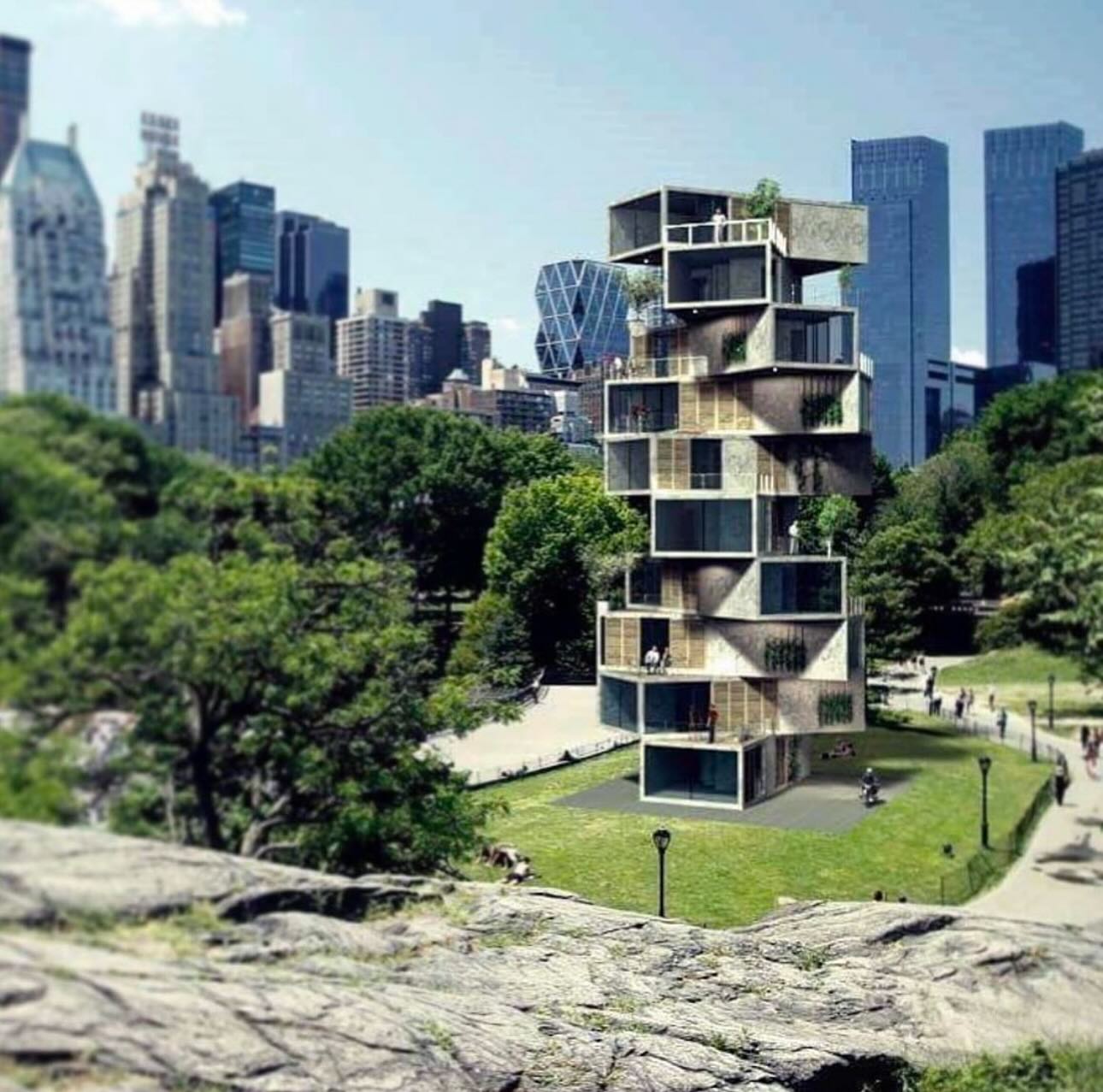 River - The Helix Tower. 20 containers. 10 stories. 20 luxury lofts ...
