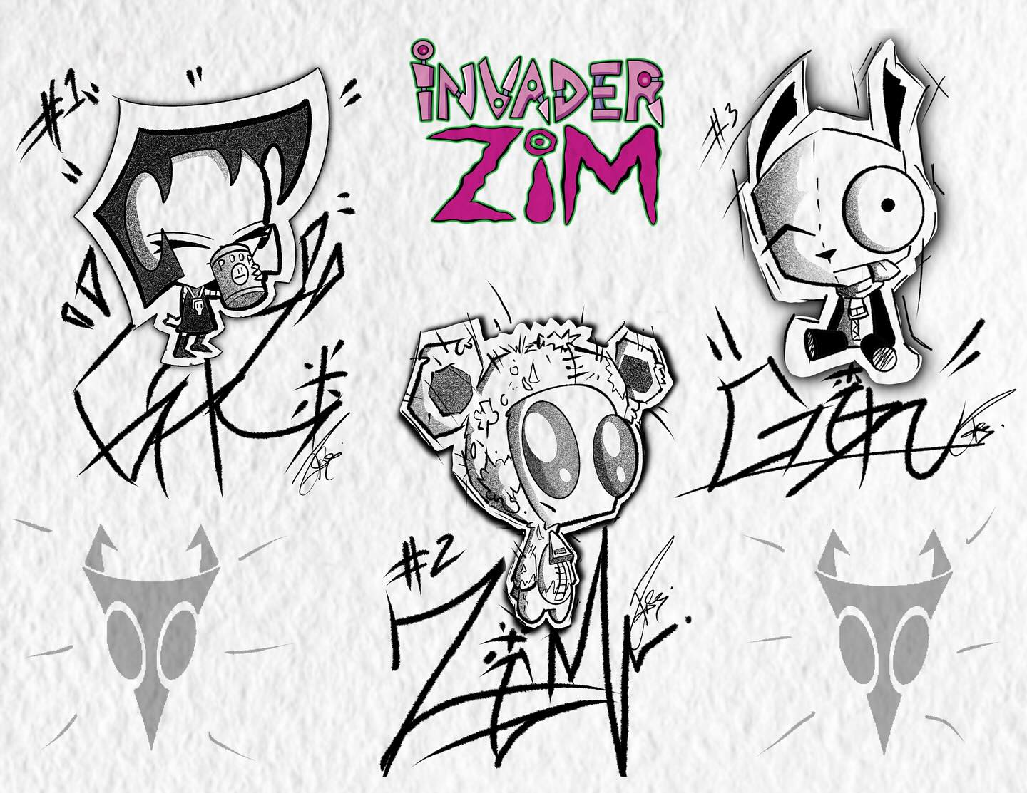 Diseños de Invasor Zim.... - Passh INK Tattoo - Paulina Mtz