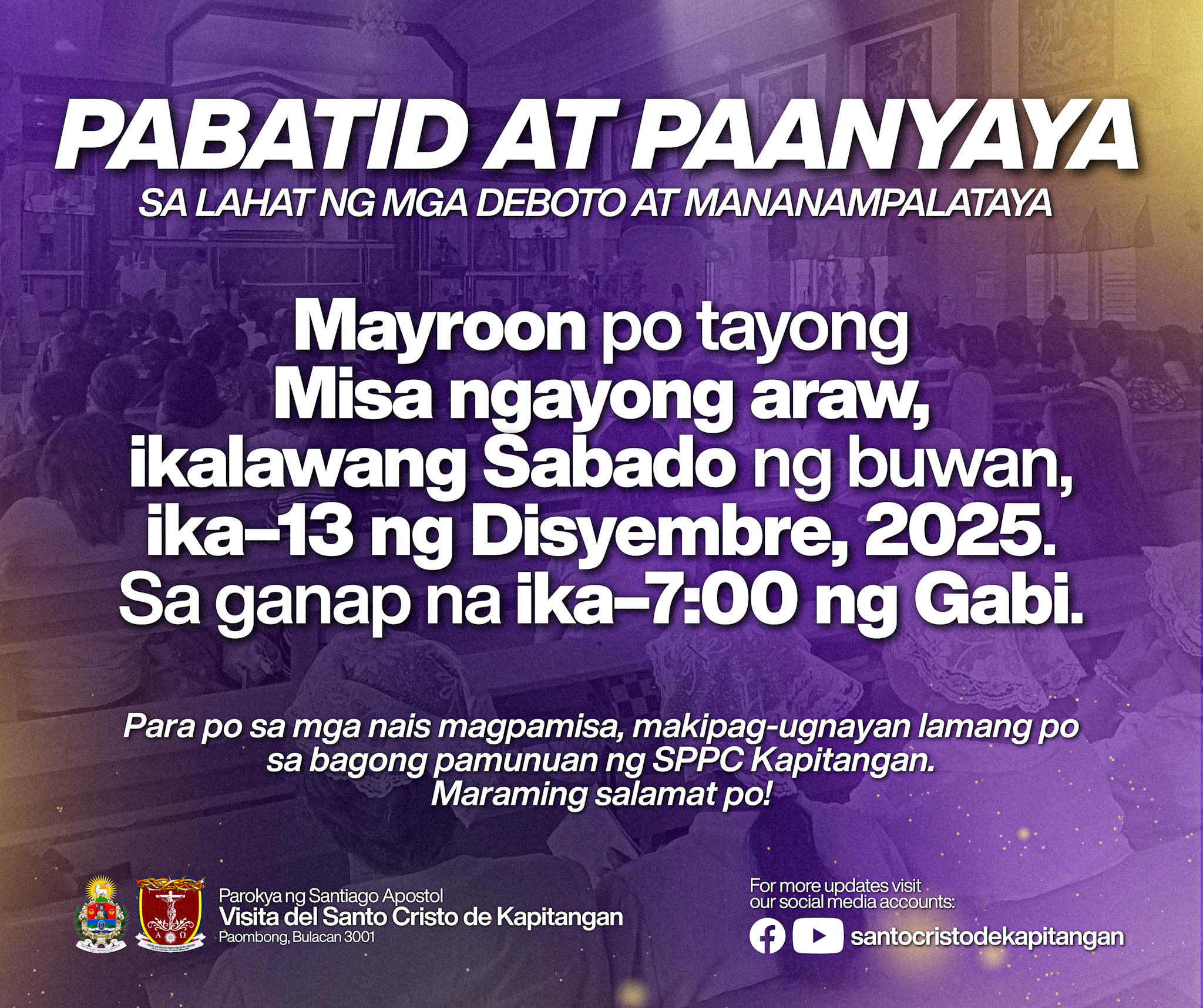 Visita del Santo Cristo de Kapitangan - Paombong, Bulacan | Paombong