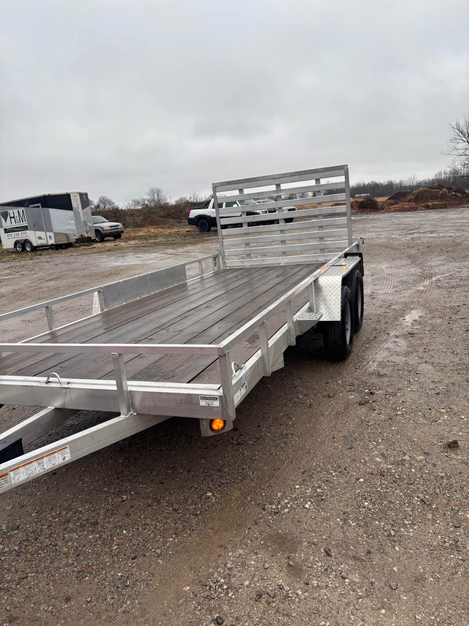 2023 7x14 aluminum drop gate trailer was purchased new from lot on 4/ ...