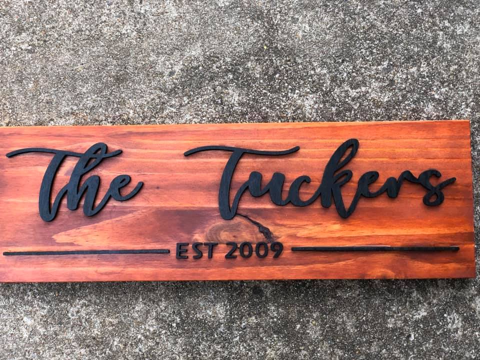 Laser cut lettering and black... - Anderwayne Custom Designs