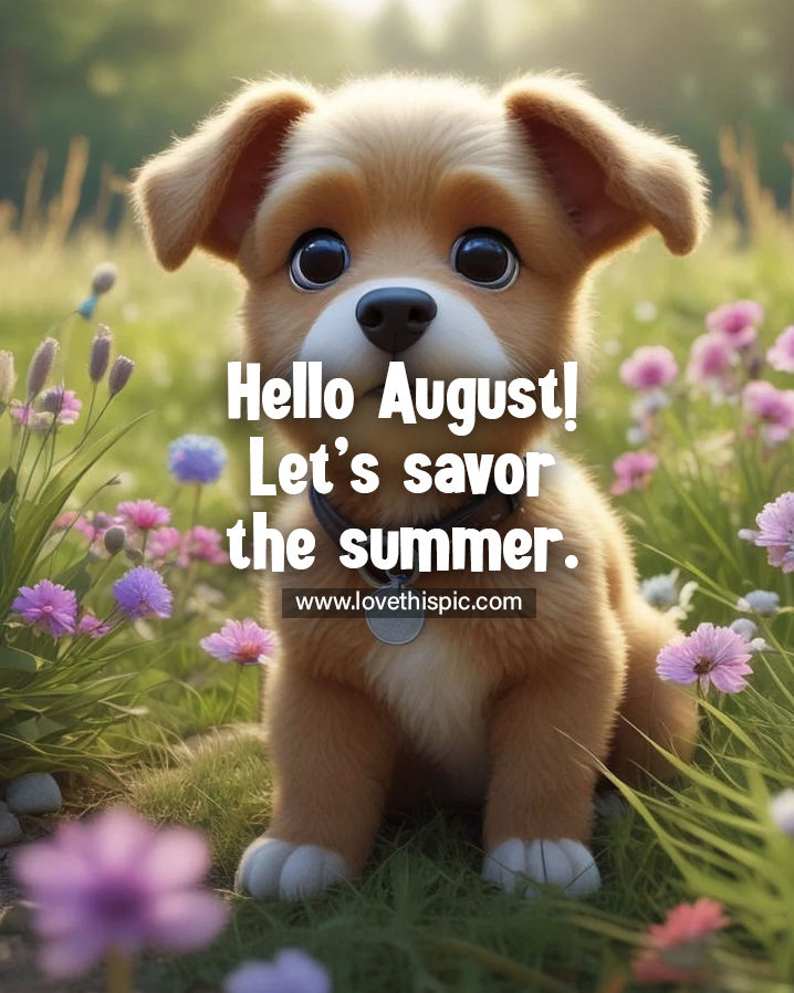 Welcome to the Month of August - Continue to embrace the summer ...