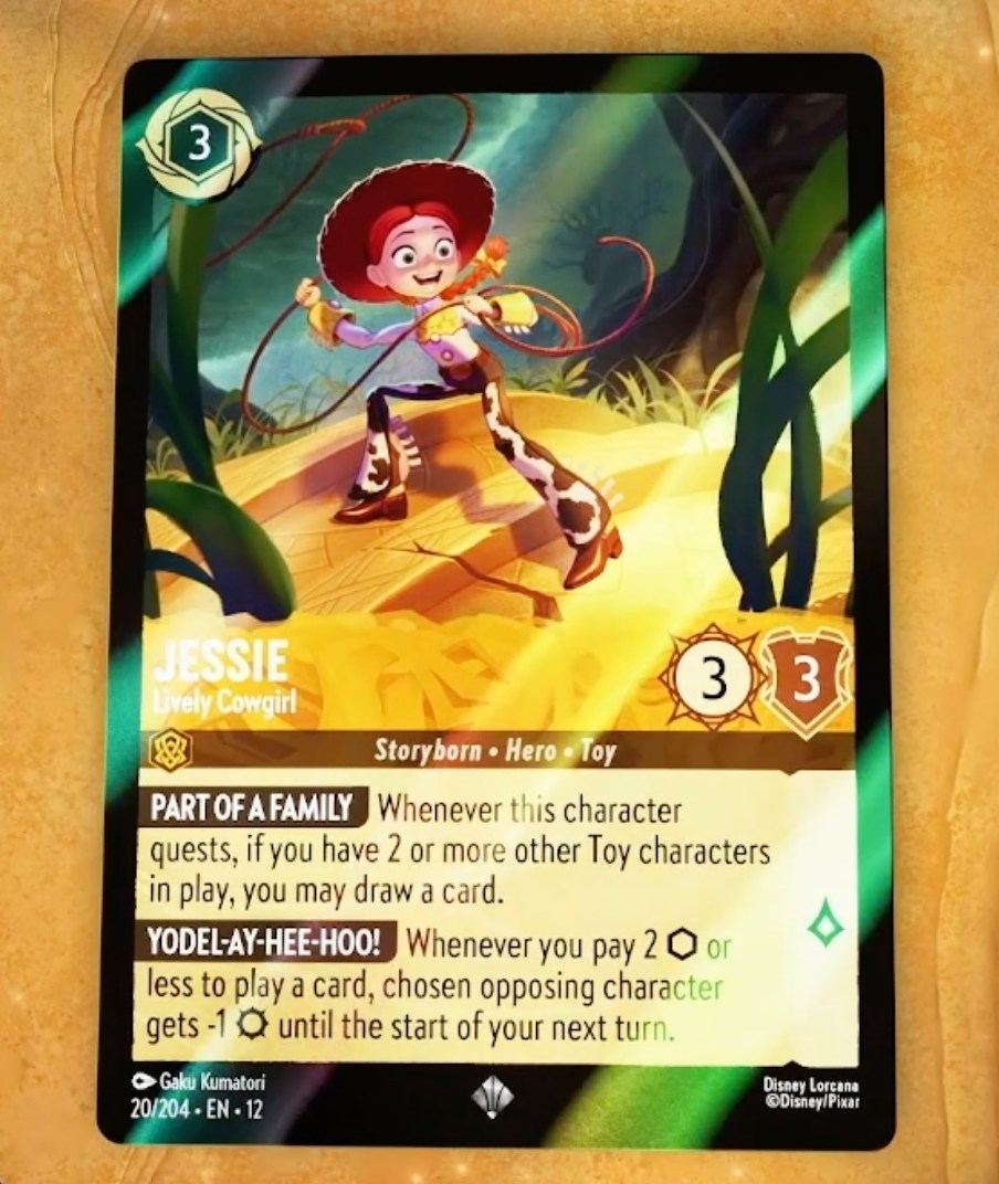 Jessie joins the Toy Story crew in Disney Lorcana!