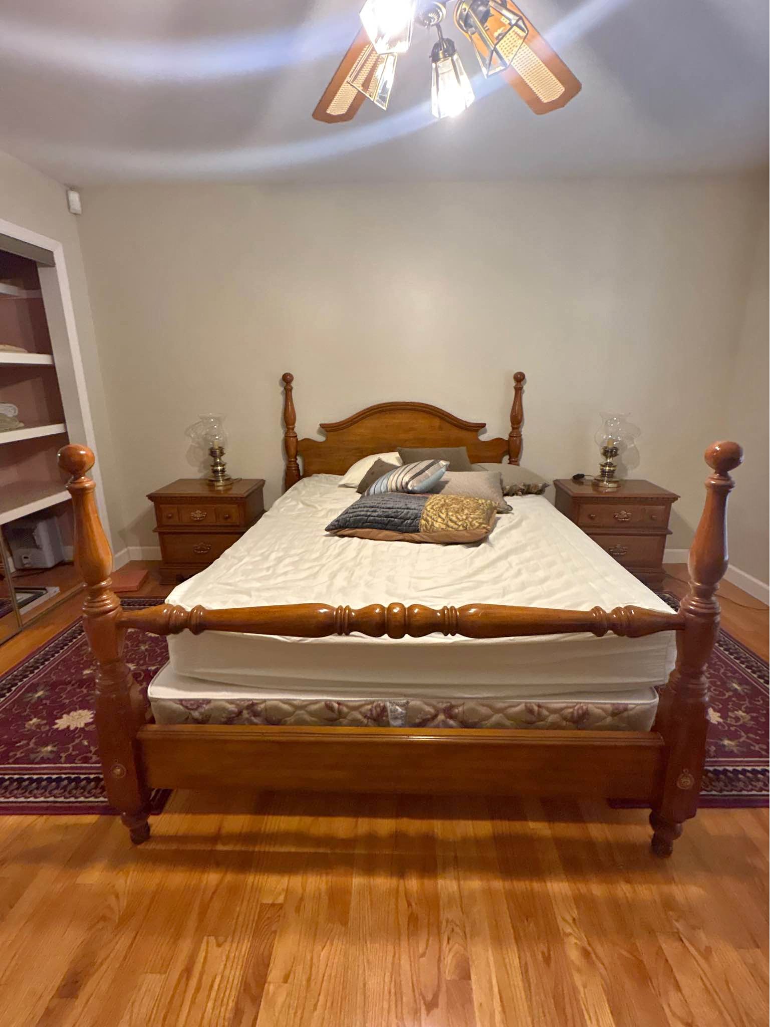Queen Honey Oak Sumter Bed - Beds & Bed Frames - Arden, North Carolina ...