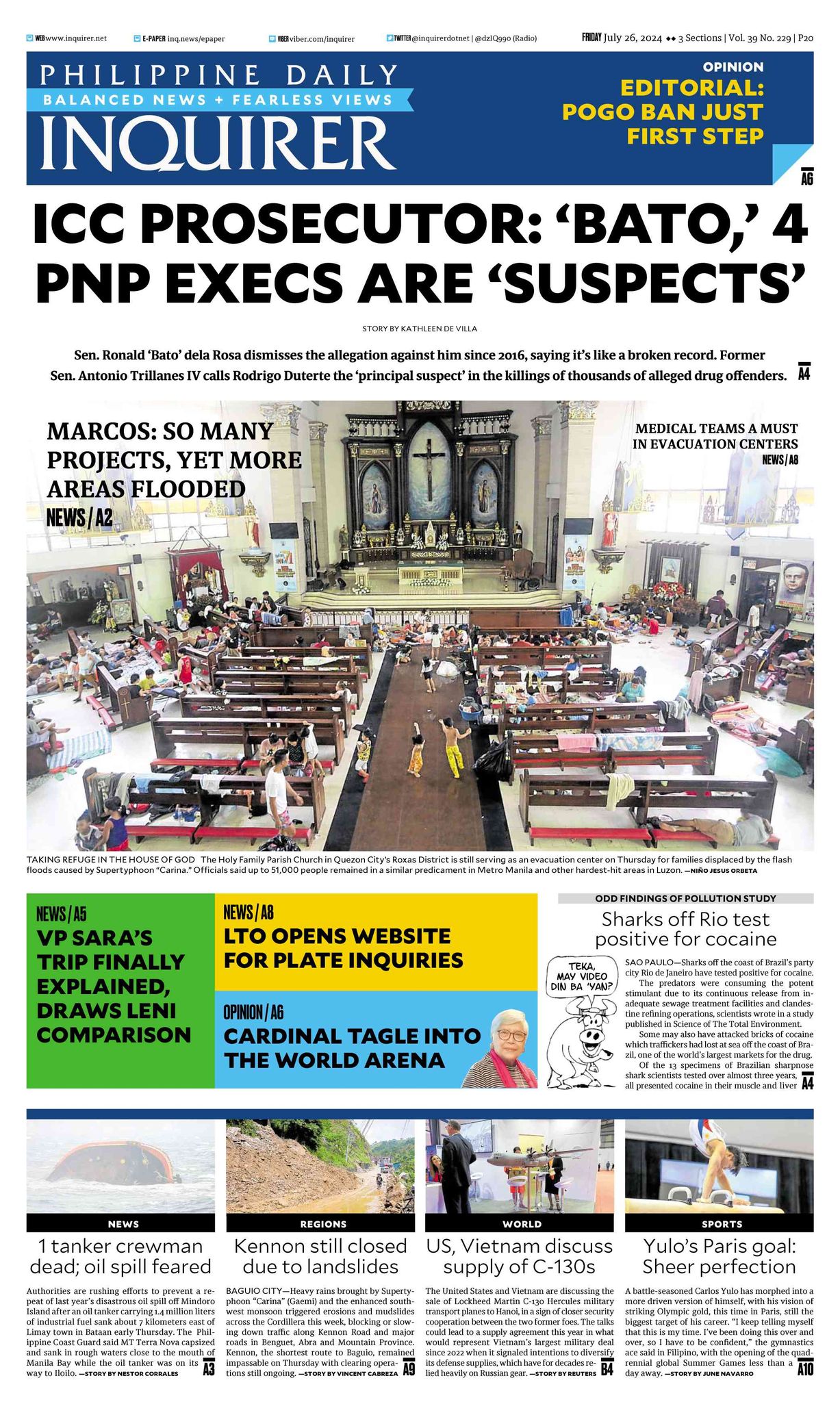 INQUIRER.net - Today's Inquirer front page (July 26,...