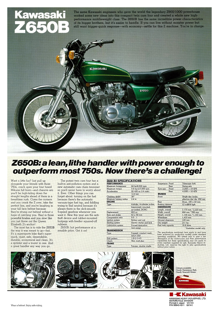 1978 Kawasaki Z650 📸 Kawasaki