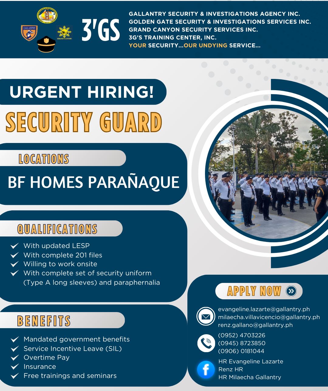 Grand - 𝐀𝐏𝐏𝐋𝐘 𝐍𝐎𝐖📣 📌 Position: 𝐒𝐄𝐂𝐔𝐑𝐈𝐓𝐘 𝐆𝐔𝐀𝐑𝐃‼️ 📍 Location: 𝐁𝐅 𝐇𝐎𝐌𝐄𝐒 ...