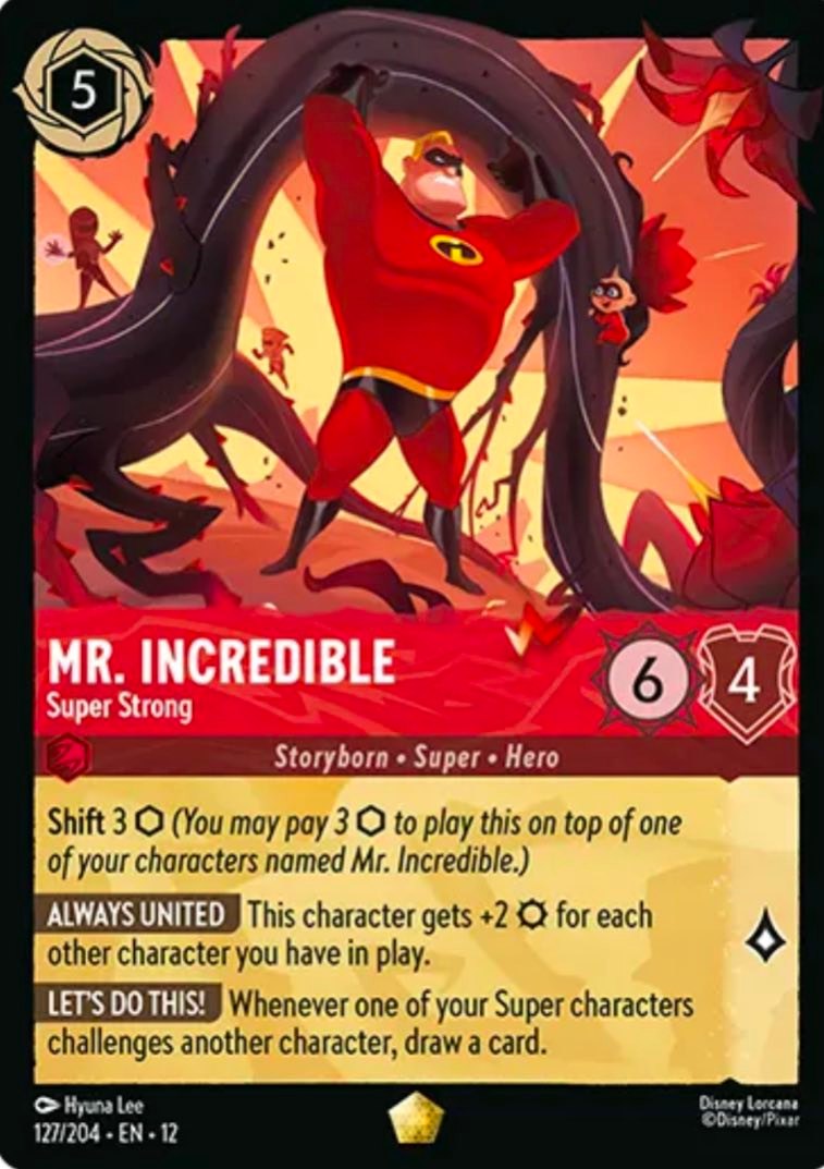 What are Mr. Incredible's abilities in Disney Lorcana TCG?