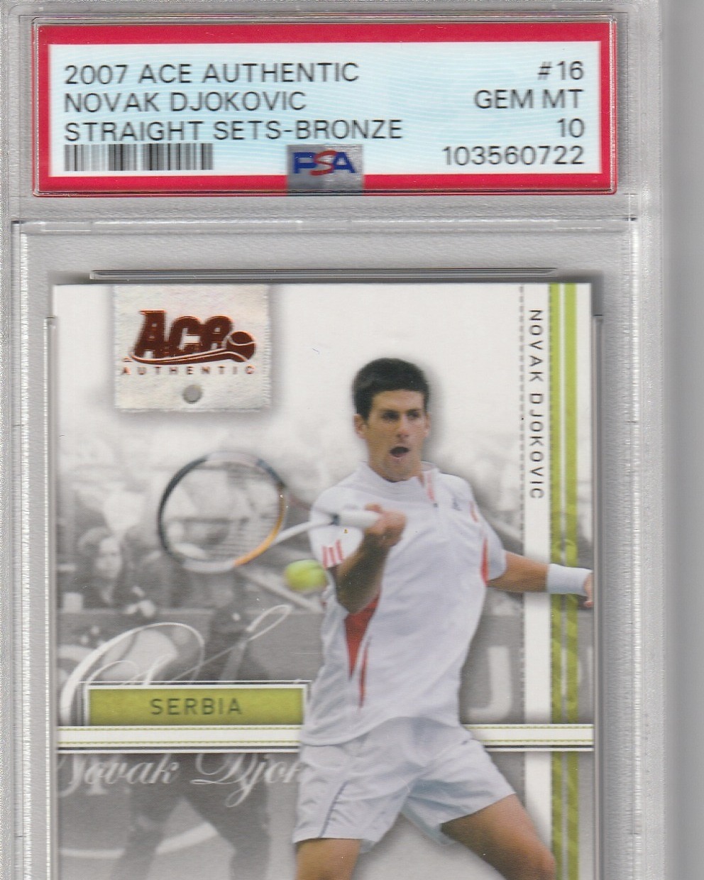 2007 レアPSA10‼️ルーキーカード NOVAK DJOKOVIC RC Novak Djokovic