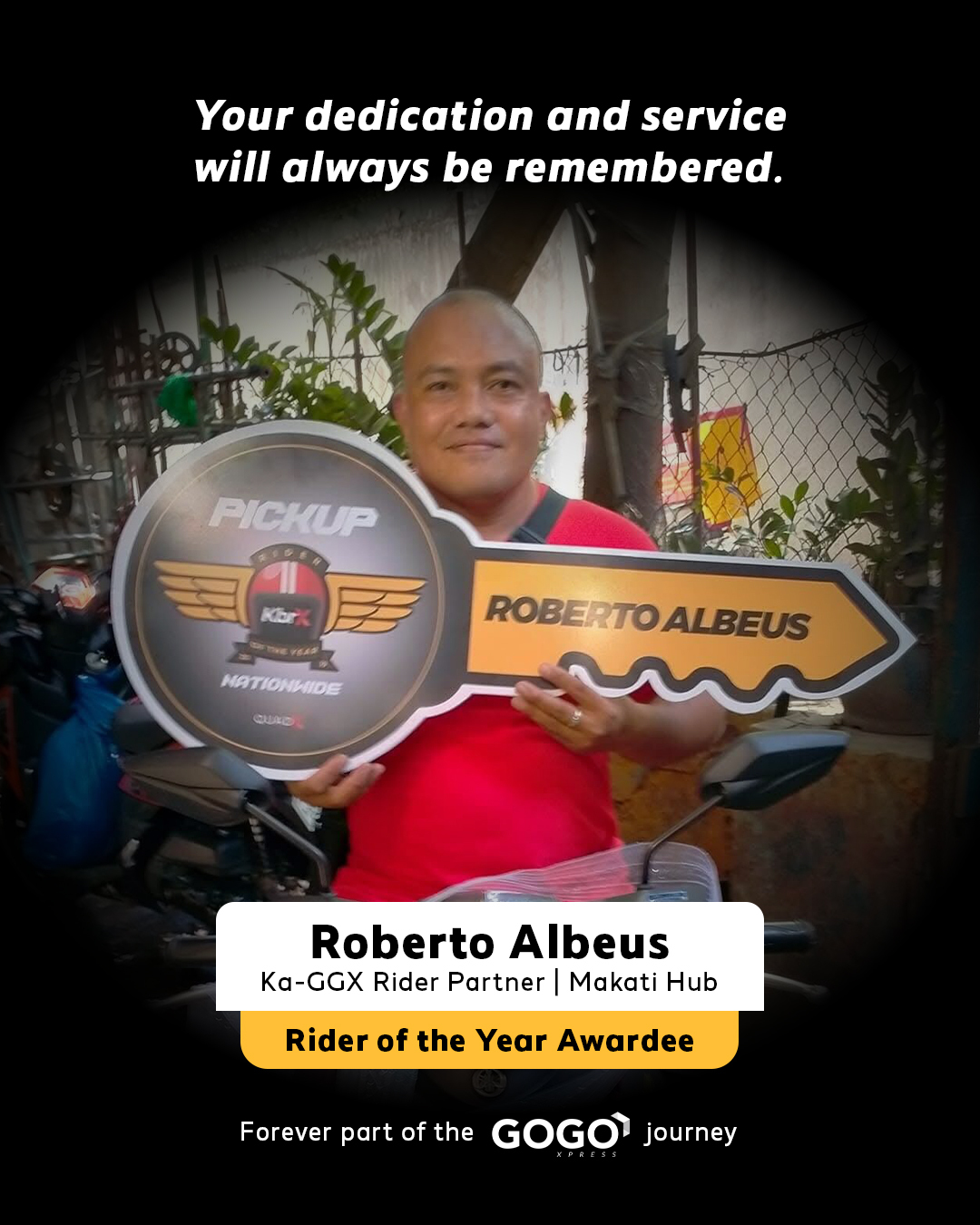 GoGo Xpress - In Loving Memory of our Ka-GGX Rider... | Facebook