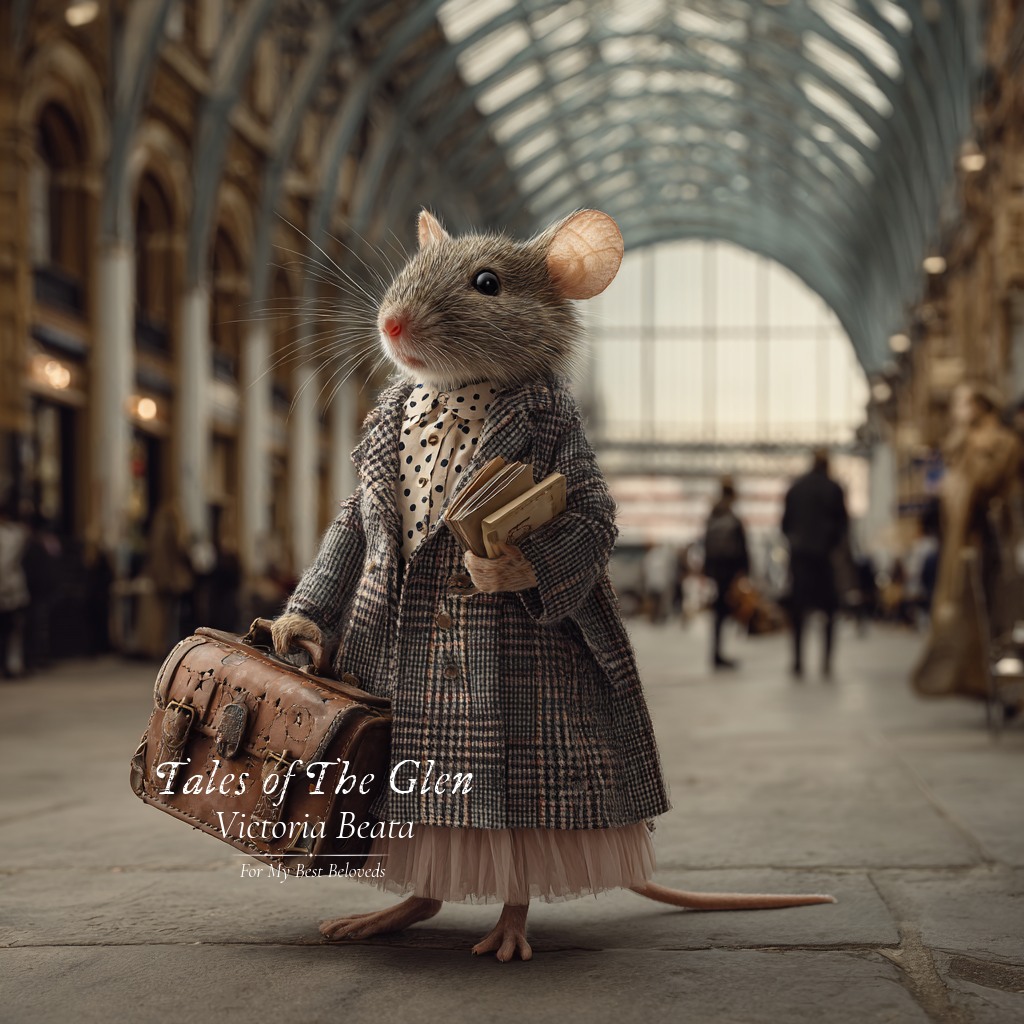 Victoria - Mouse has packed her satchel and is setting off very early ...