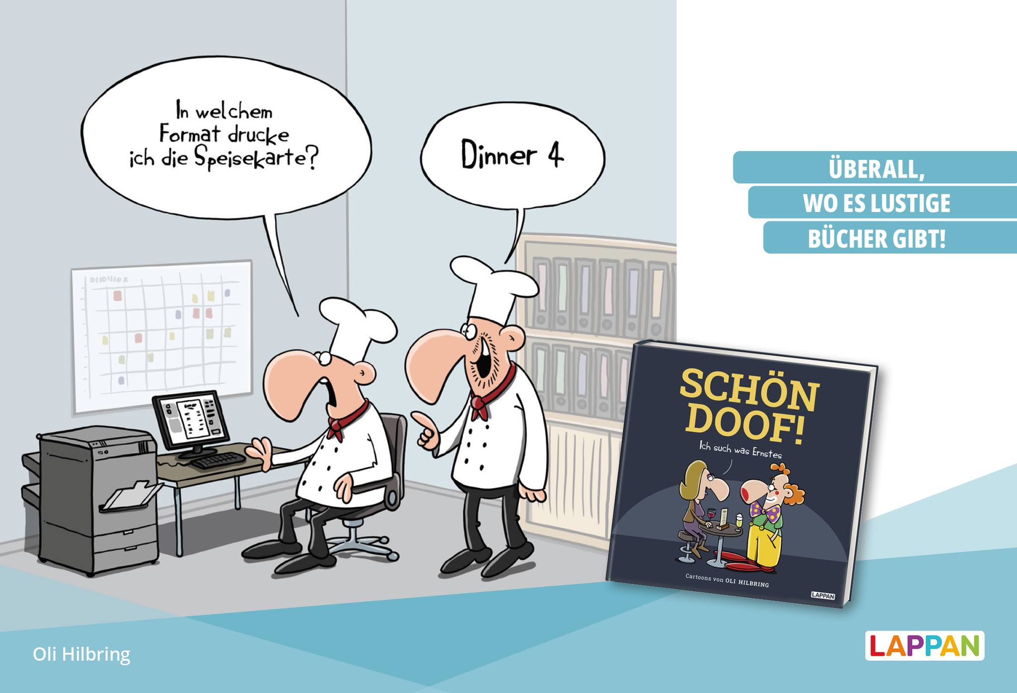 Der ist so flach wie das Papier, aus dem die Speisekarte besteht! 📃 So herrlich doof, so unglaublich witzig ➡️ https://lappan.lnk.to/OliHilbringSchoenDoofFB Oli Hilbring ist einer der bekanntesten C