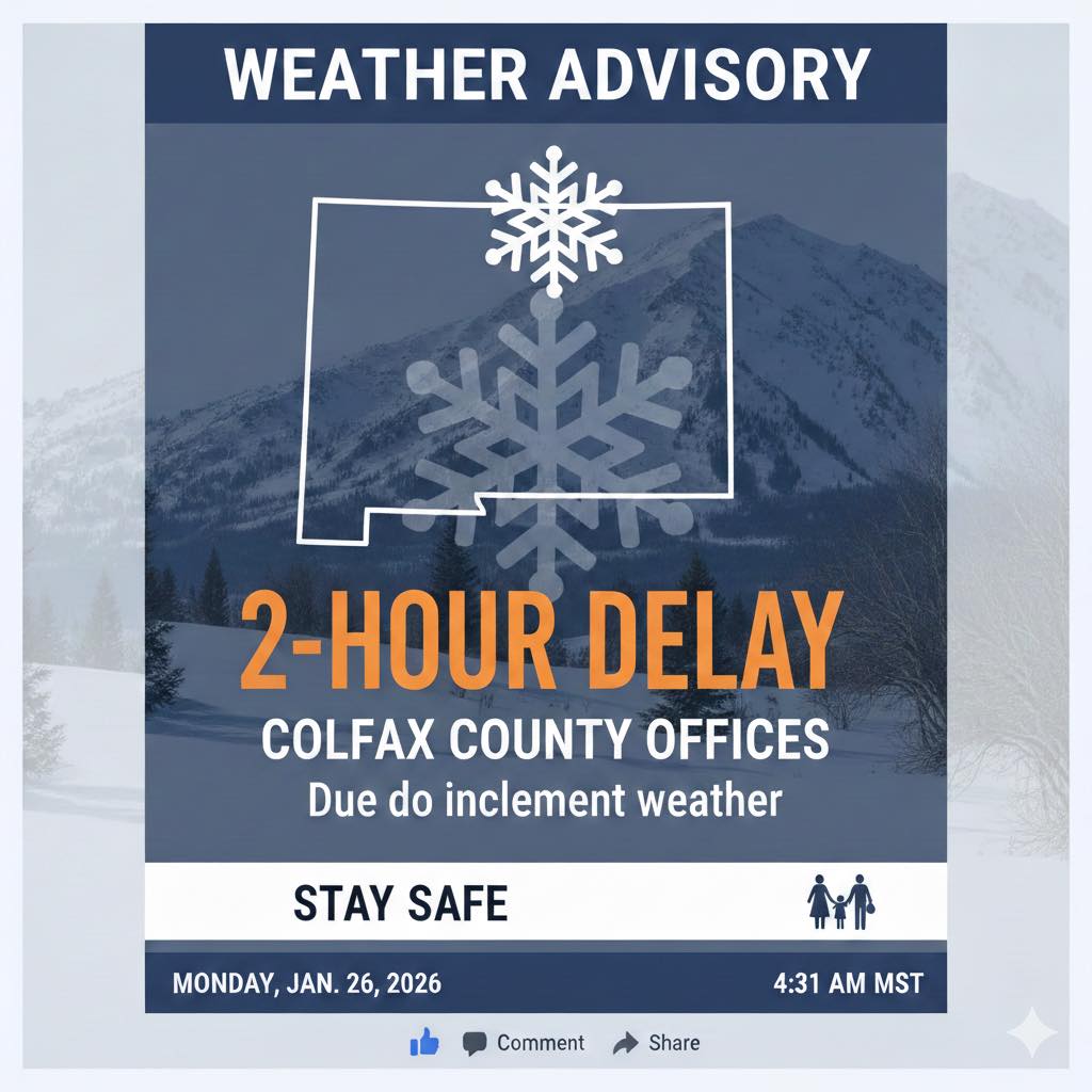 Colfax - ⚠️ ️ COLFAX COUNTY OFFICES – TWO HOUR DELAY ️⚠️ Due to ...