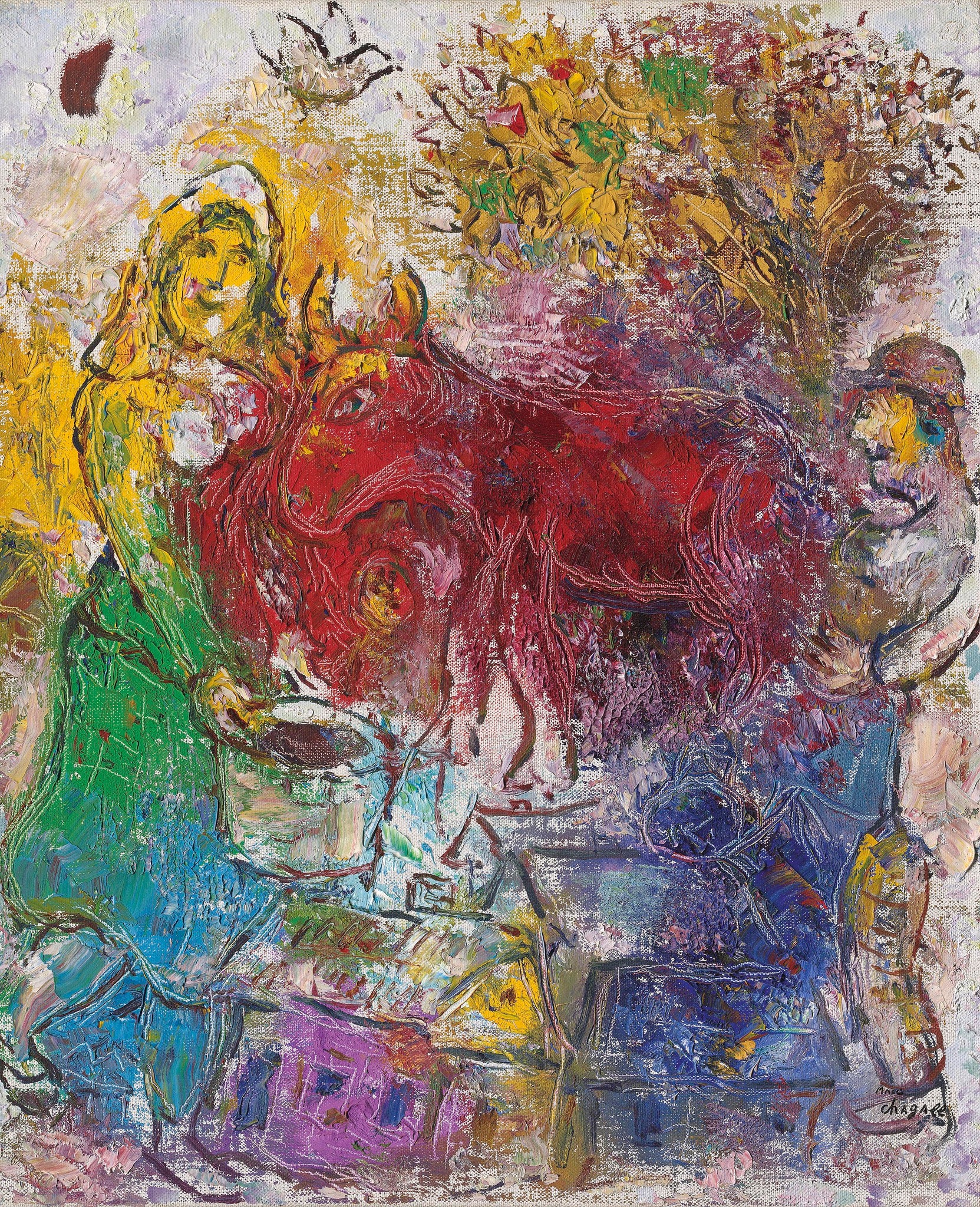 Marc Chagall's Les Paysans painting
