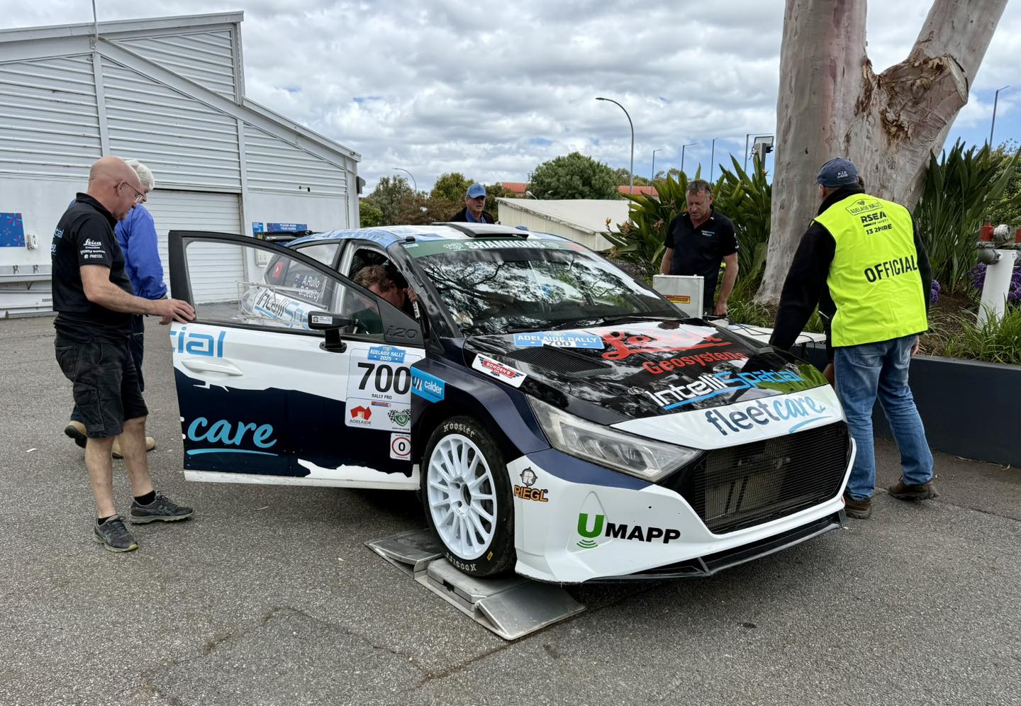 Adelaide Rally - Entrants are rolling into parc ferme for... | Facebook