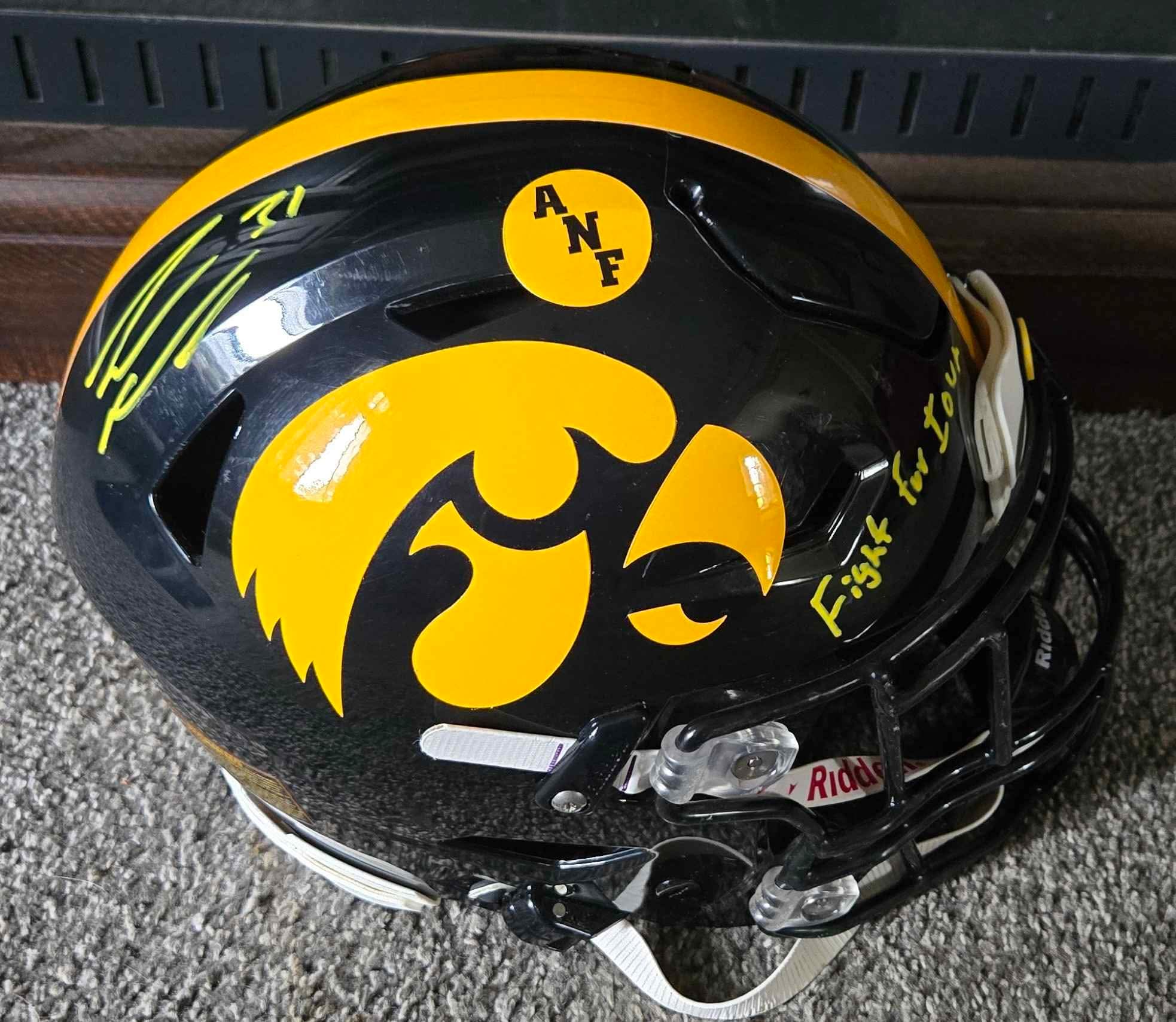 autographed iowa football helmet Jersey Framing Rocco Becht Signed Iowa State