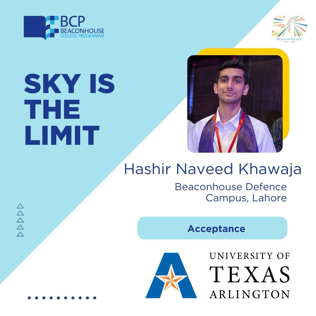 Beaconhouse - We are delighted to share that our student, Hashir Naveed ...
