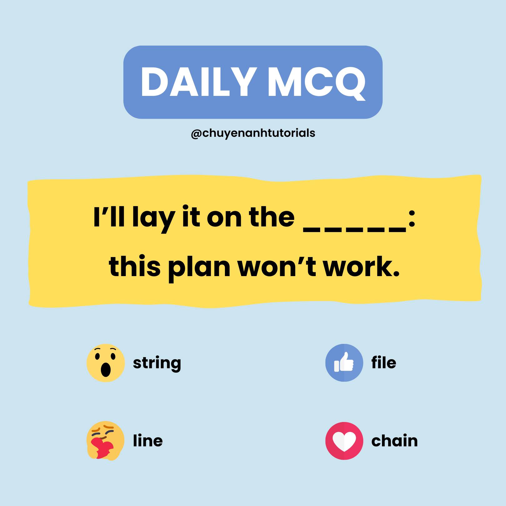 Chuyên - [DAILY MCQ #549] Câu hỏi cho hôm nay nha mọi người. | Facebook