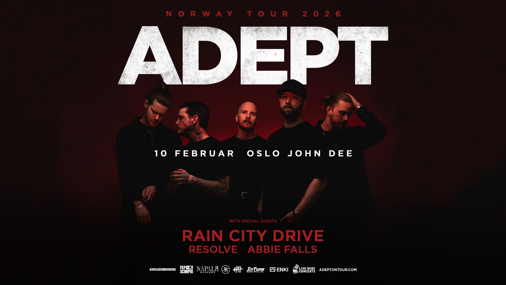 Adept + special guests / John Dee, Oslo / Pres. av Live Wire Concerts