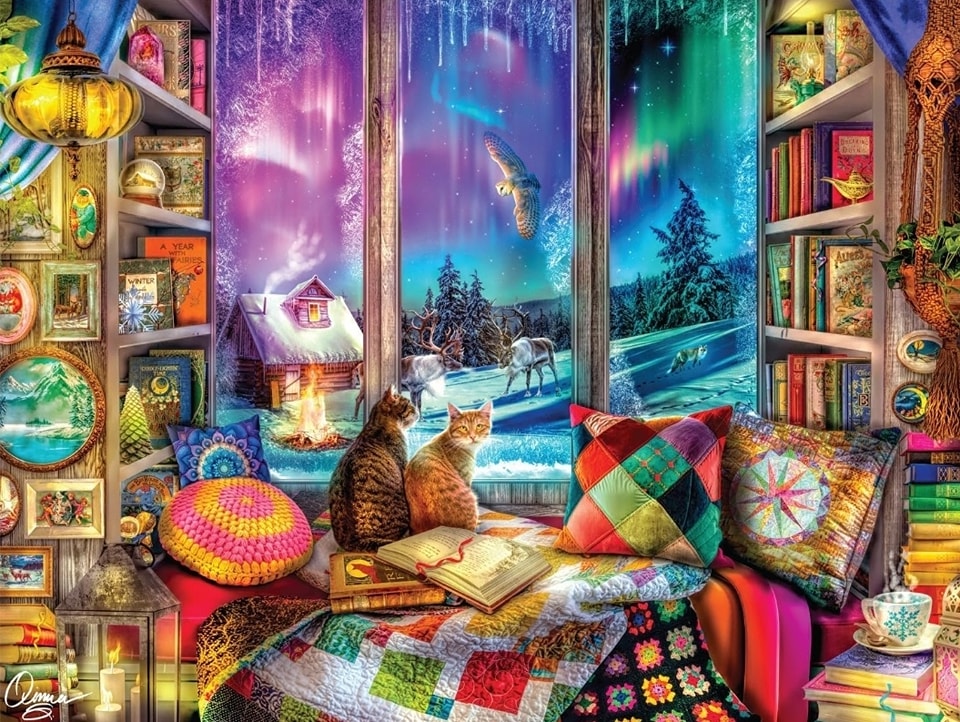 Springbok 1000 Piece Jigsaw Puzzle – The Library, Colorful Book Lover's Challenge, Made In USA