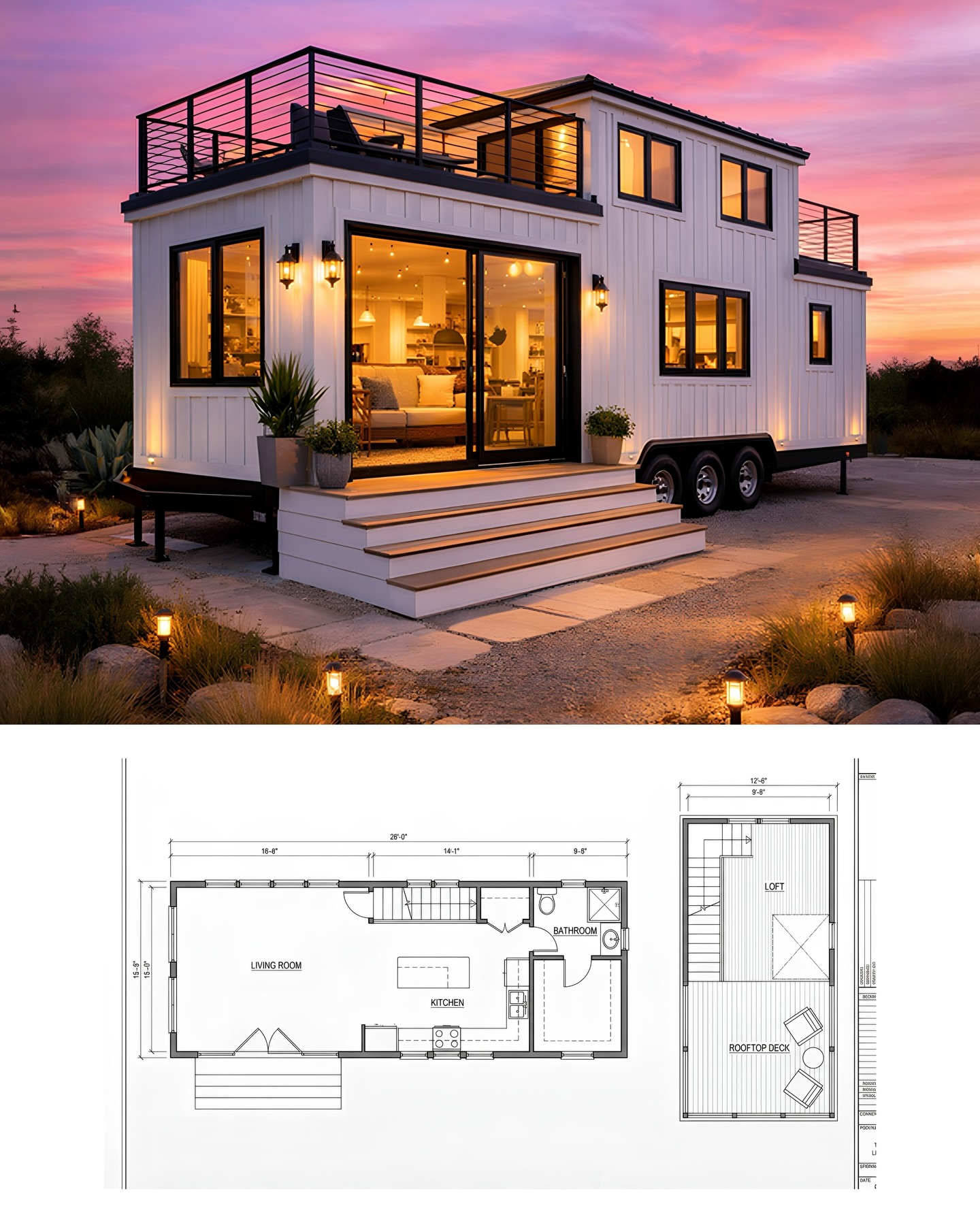 Tiny - The Rooftop Loft Tiny House 🏡 This is a well-designed tiny house ...