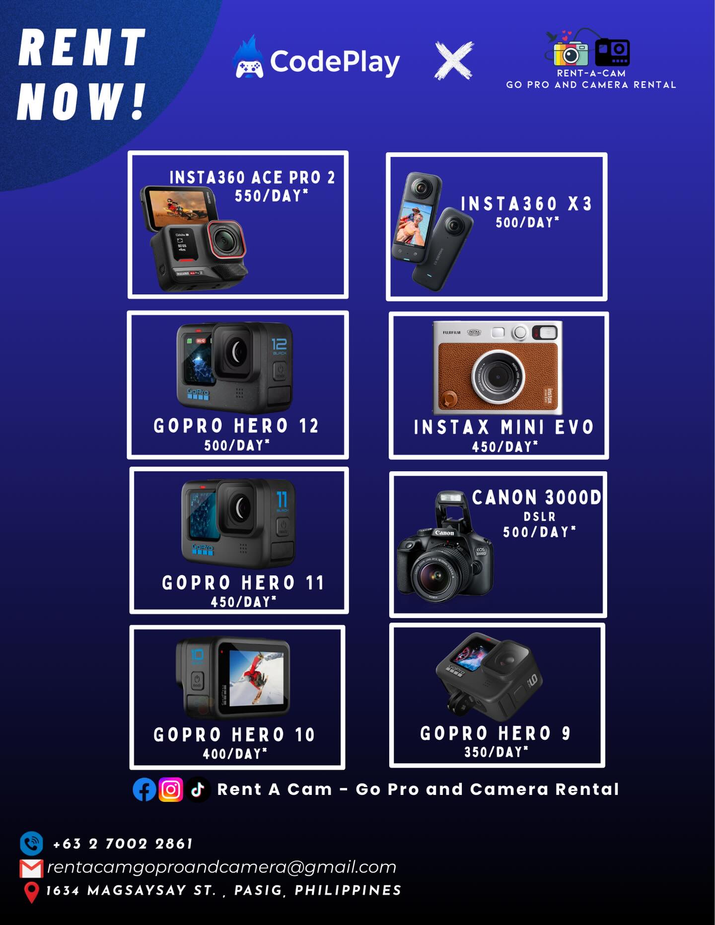 Rent A Cam - Go Pro and Camera Rental | Pasig