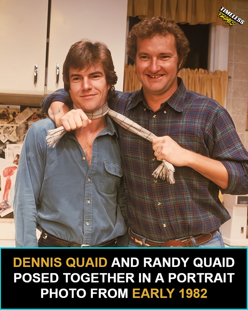 Dennis Quaid and Randy Quaid share an early 1982 portrait where