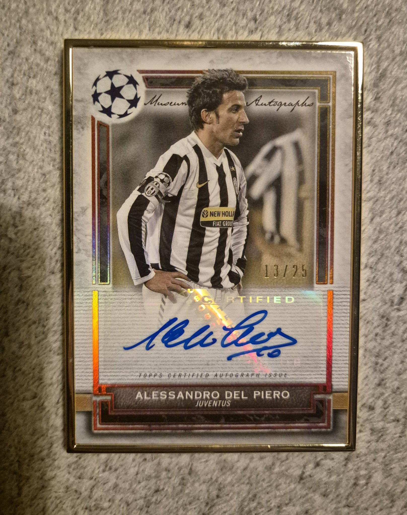Del Piero /25 Gold Frame