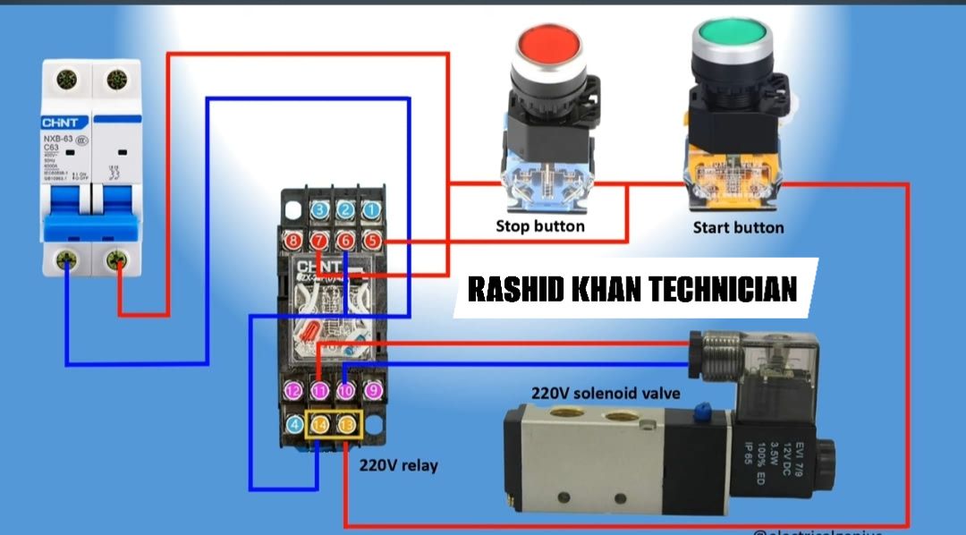 Rashid Khan - SOLENOID VALVE CONTROL WIRING USING RELAY... | Facebook