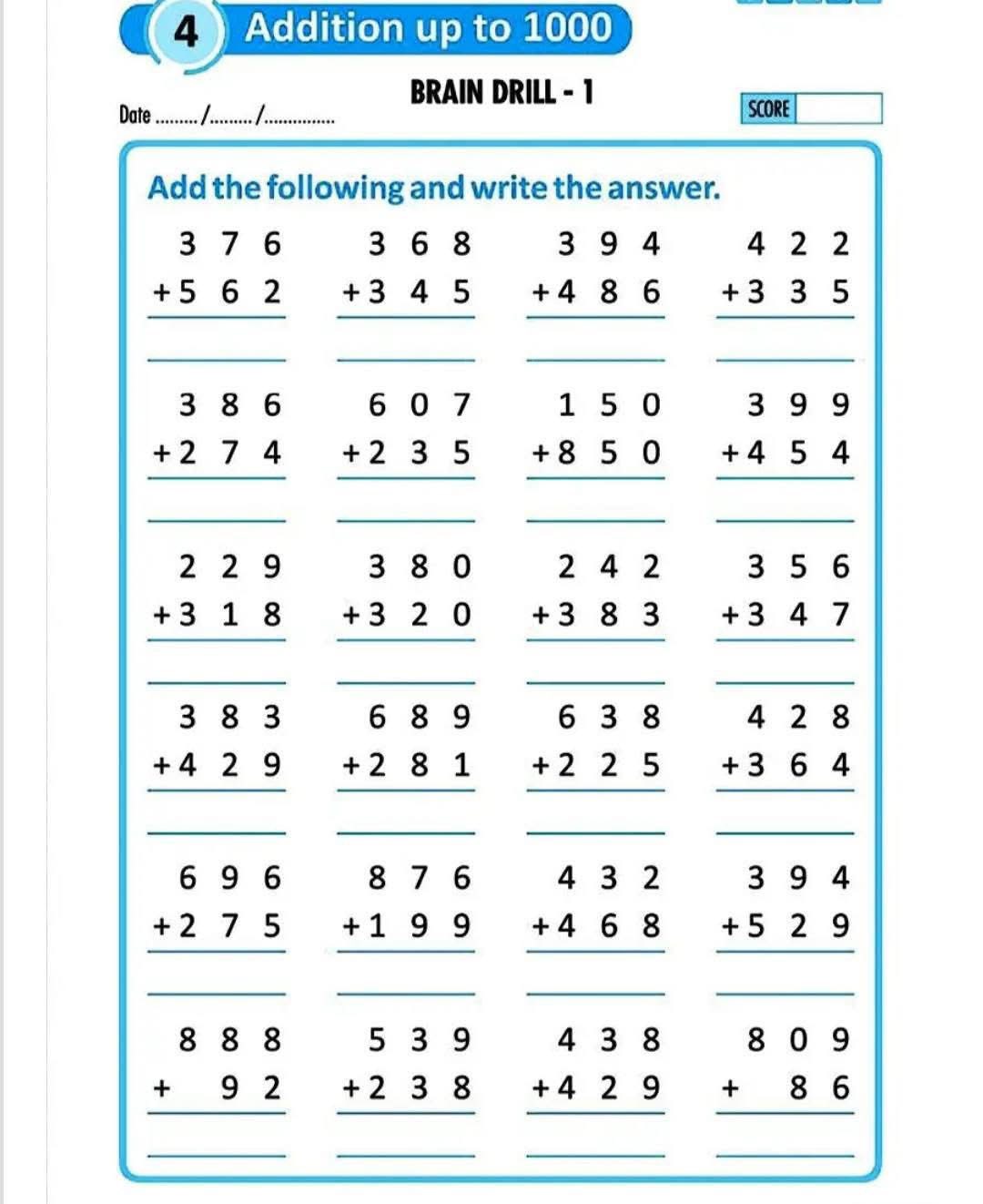 Sankalp Sbs - Math worksheets 😊🇮🇳😊 (बच्चों के बेसिक... | Facebook