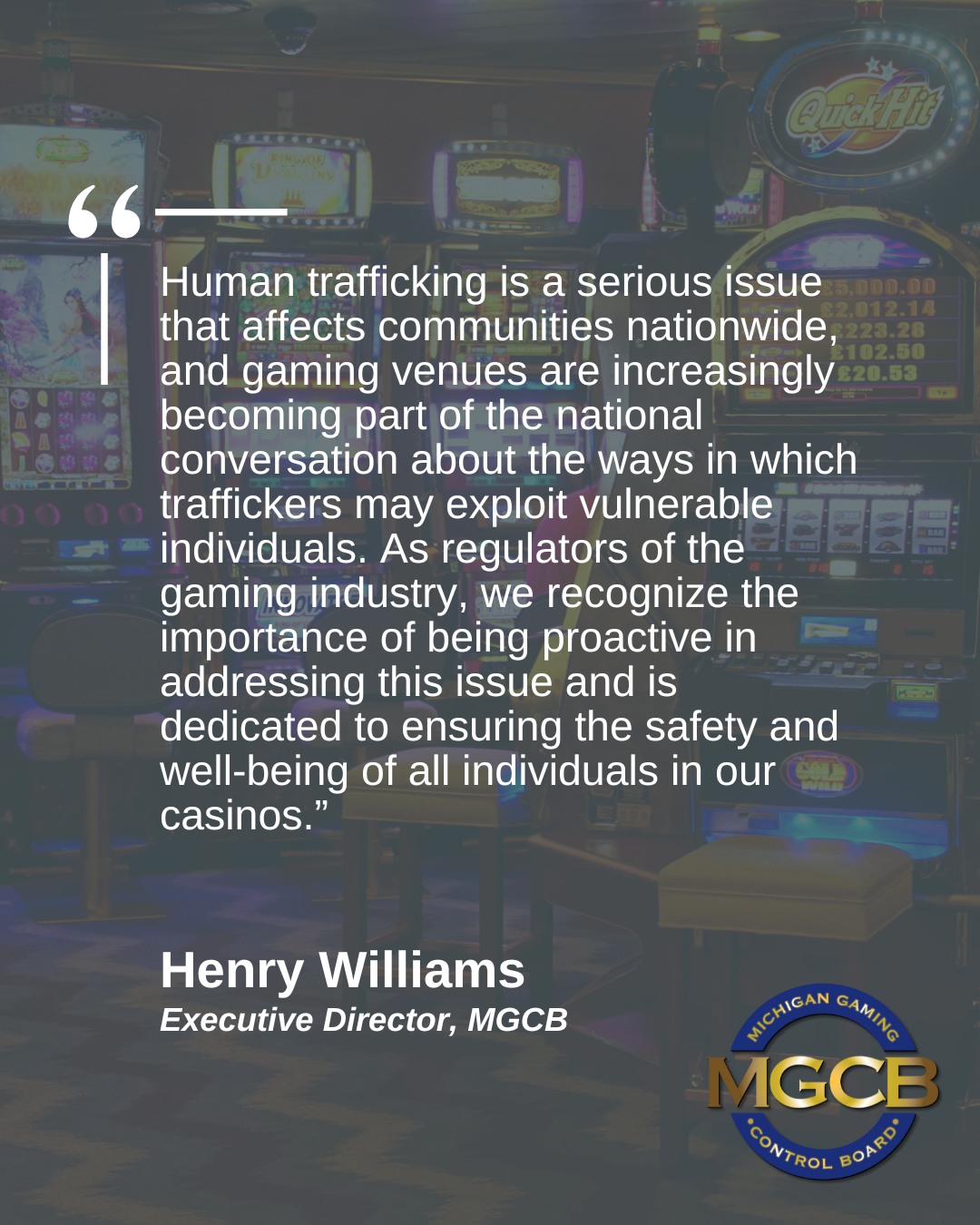 Michigan - January is National Human Trafficking Prevention Month. MGCB ...