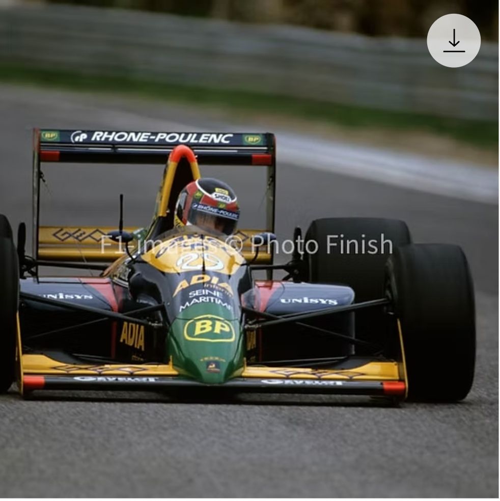 Aguri Suzuki drives Larrousse Lola LC90 at 1990 Belgian GP