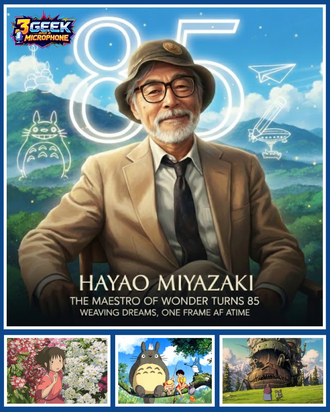 お誕生日おめでとう🎂 #HayaoMiyazaki 宮崎 駿 (or 宮﨑 駿, Miyazaki