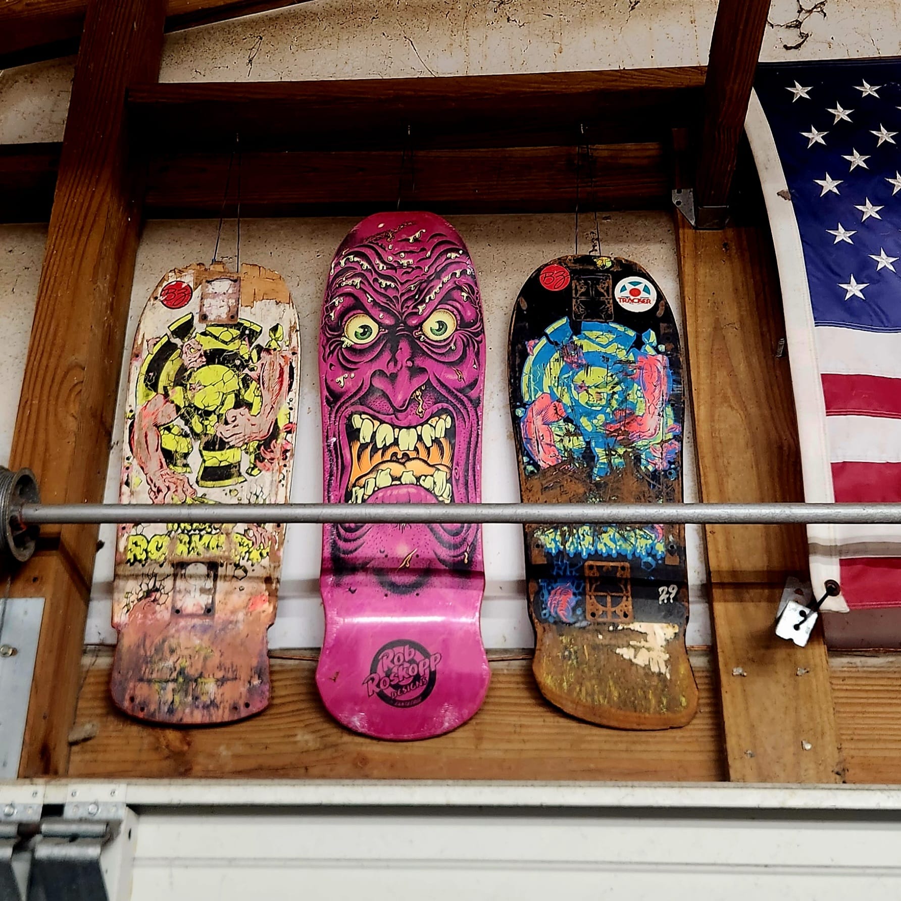 Vintage Roskopp skateboards from the 80s