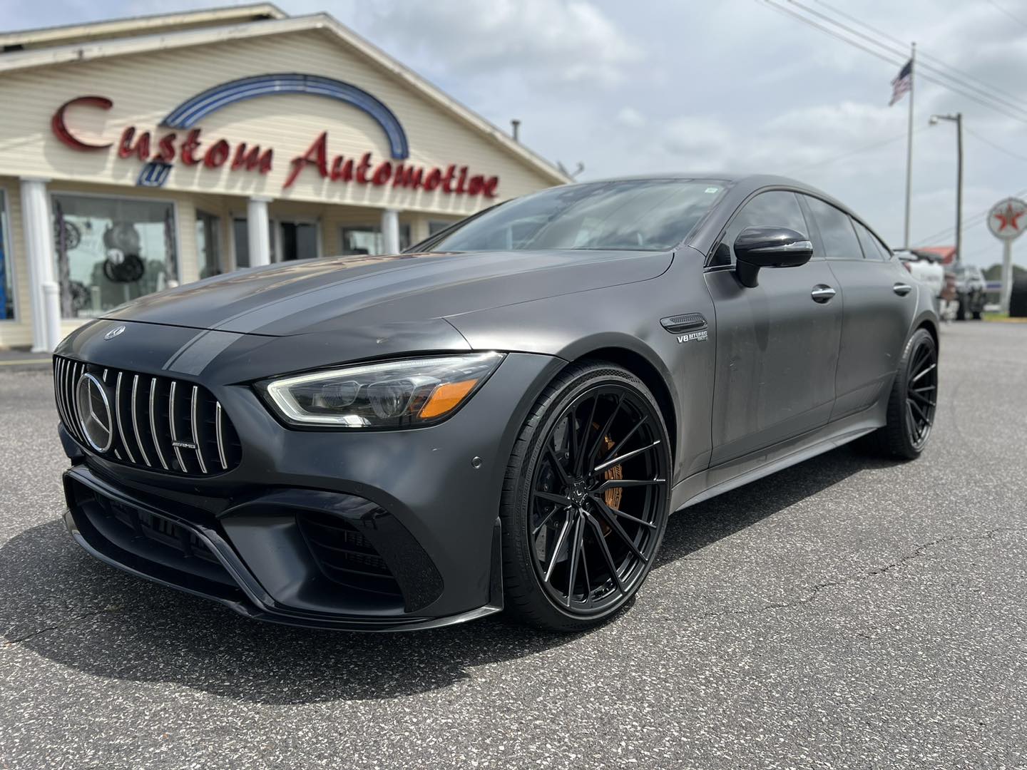 Head turner! Mercedes AMG GT-63s 22x10.5 and 22x12 custom built