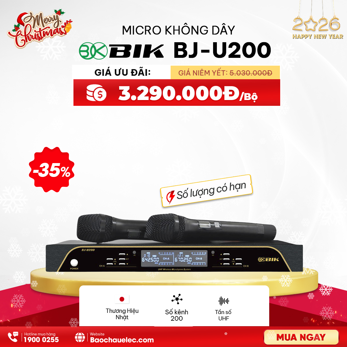 Bảo - Đặt ngay tại: https://baochauelec.com/micro-khong-day-bik-bj-u200 ...
