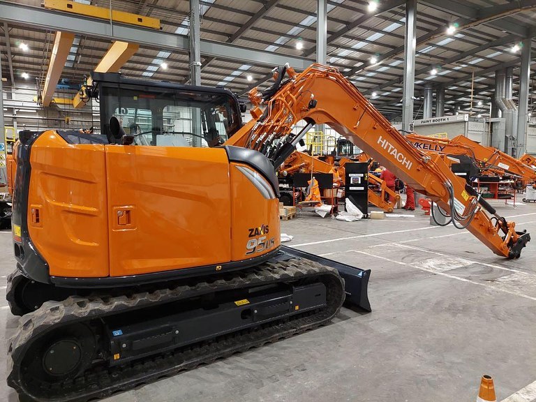 Here's one of our newest arrival's, a Hitachi ZX95-7 excavator
