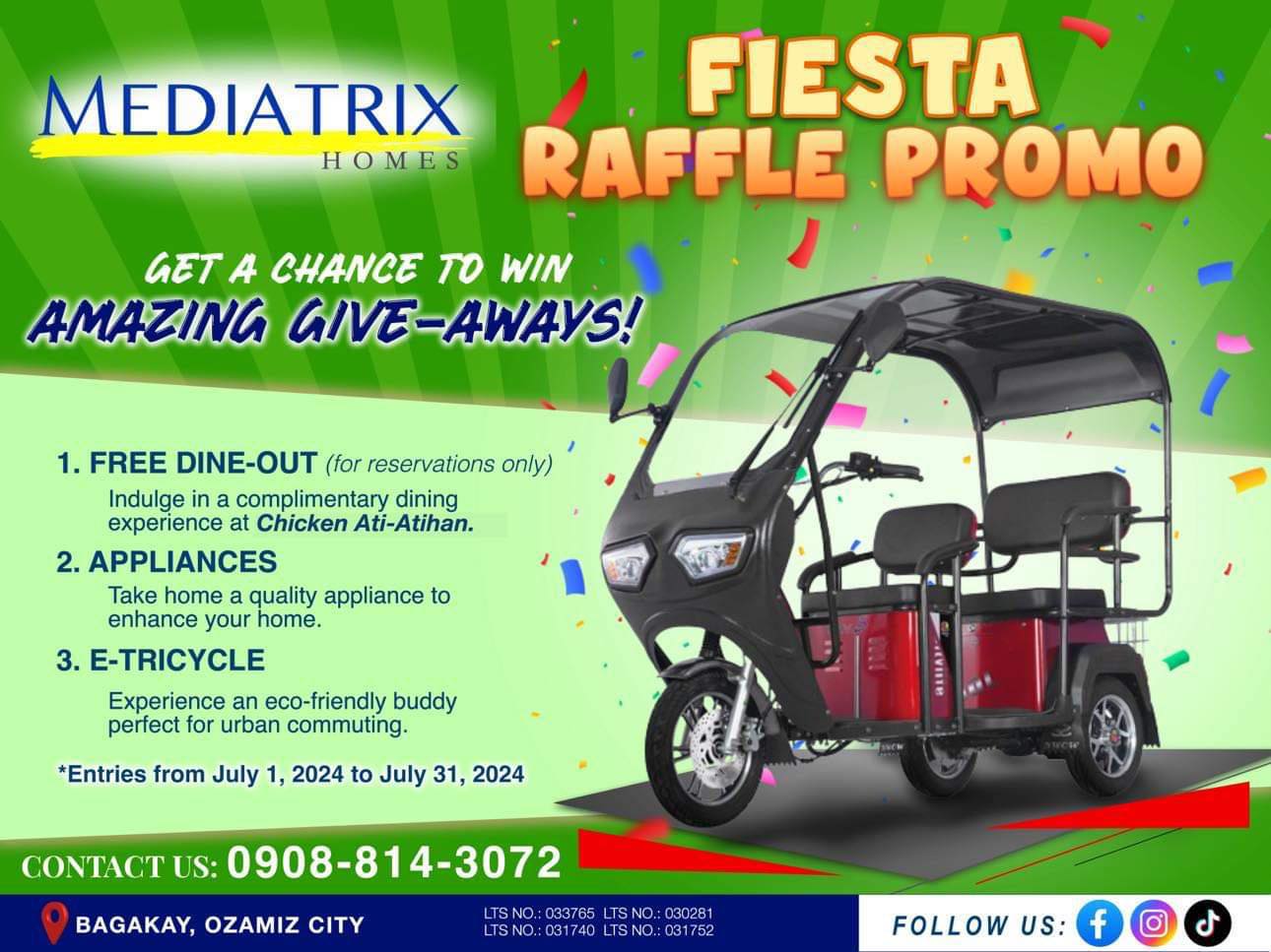 🎉 Fiesta Promo Raffle Extravaganza!... - Mediatrix Homes Inc.