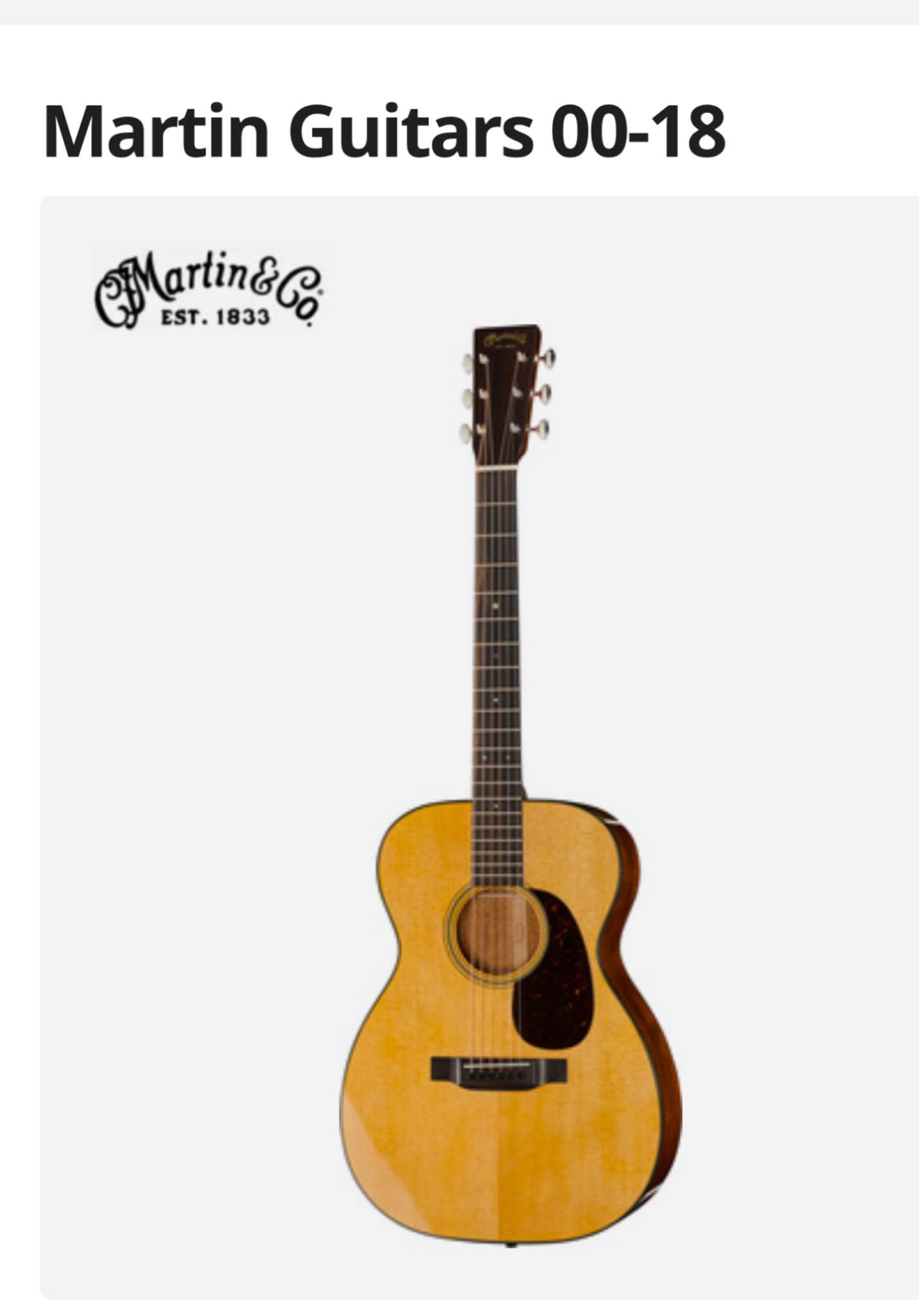 ooo-18 guitar model year vs manufacture year