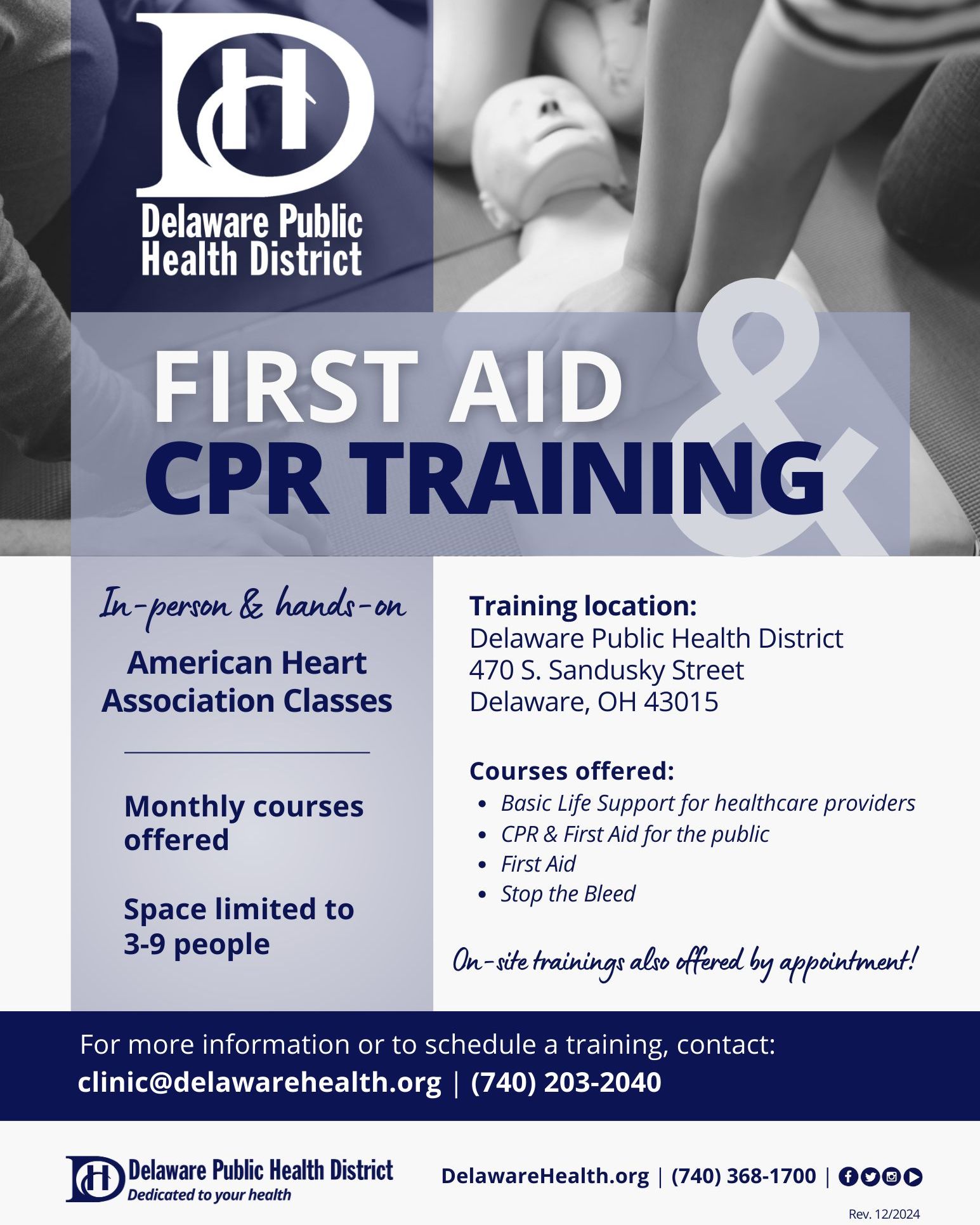 Delaware - Our clinic team offers in-person, hands-on CPR and First Aid ...