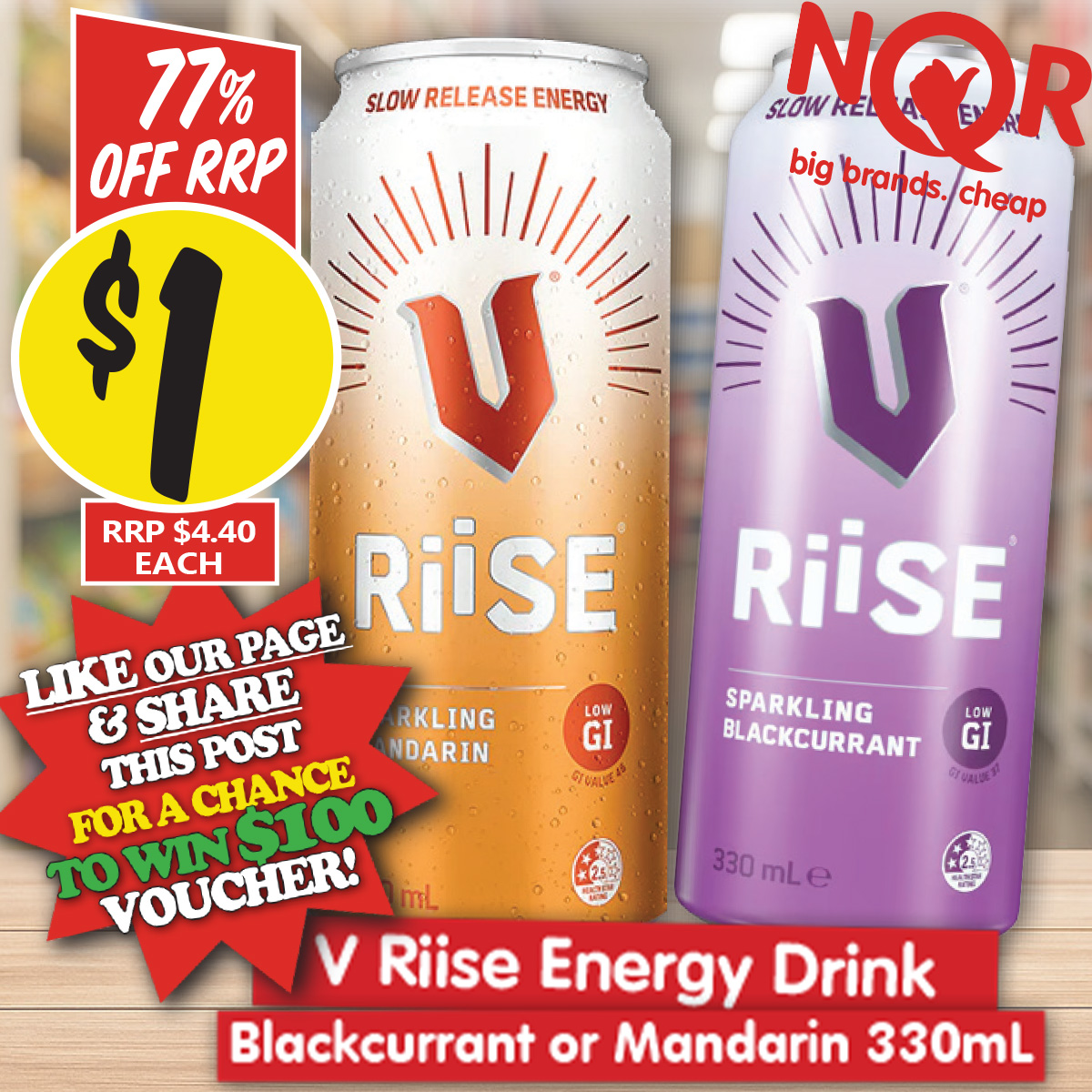 NQR - Here's a deal to get you GOING! Rise & Shine with $1 V Riise for ...