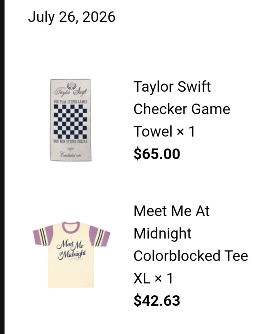 Trade for Taylor Swift Checkers towel