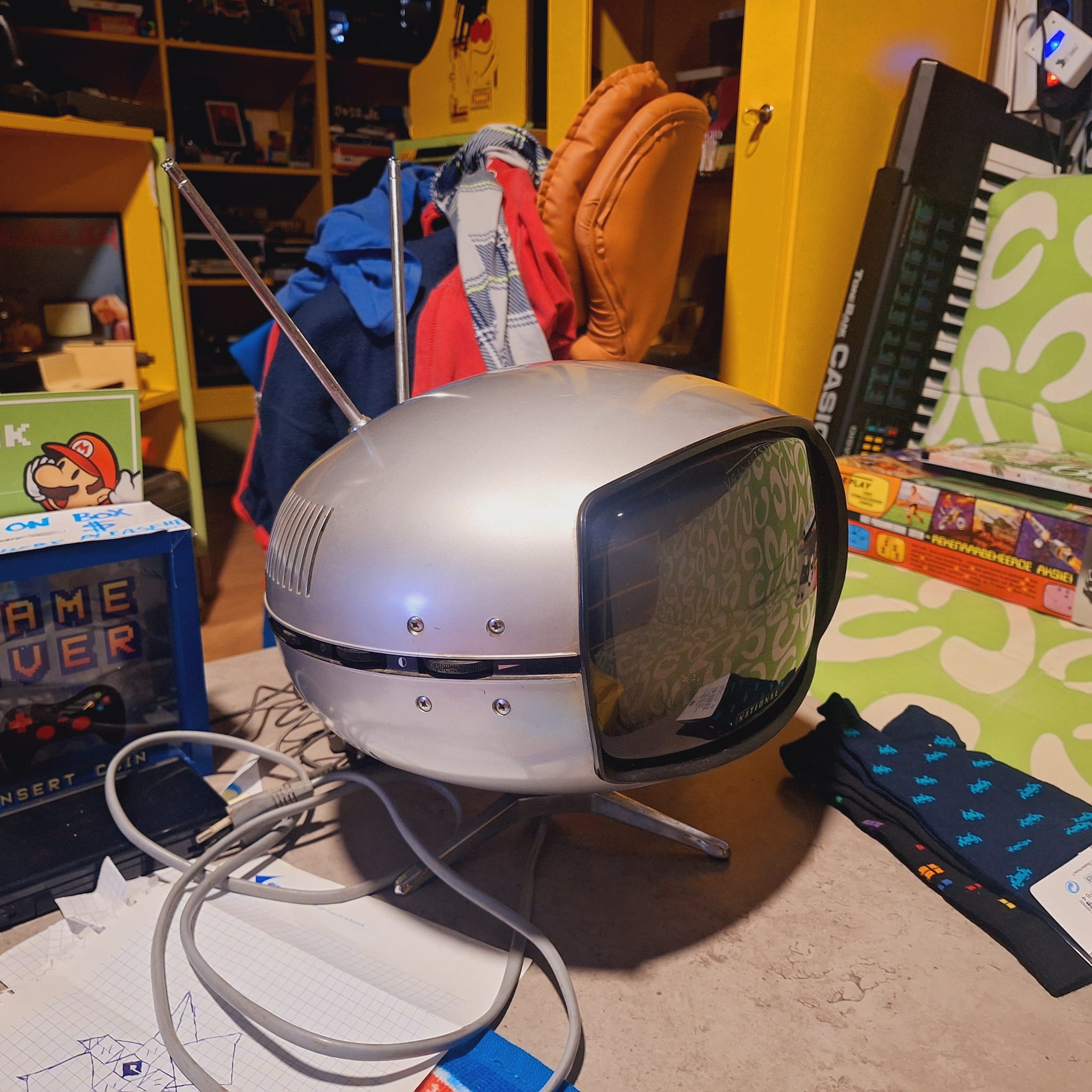 Vintage Panasonic TR-005 Orbitel TV with Spherical Design