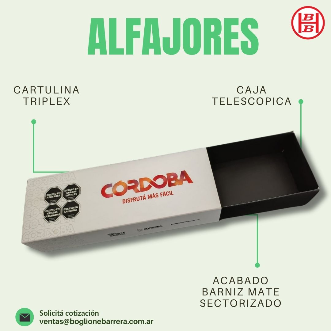 Grafica - CAJA TELESCÓPICA PARA ALFAJORES, en cartulina triplex con ...