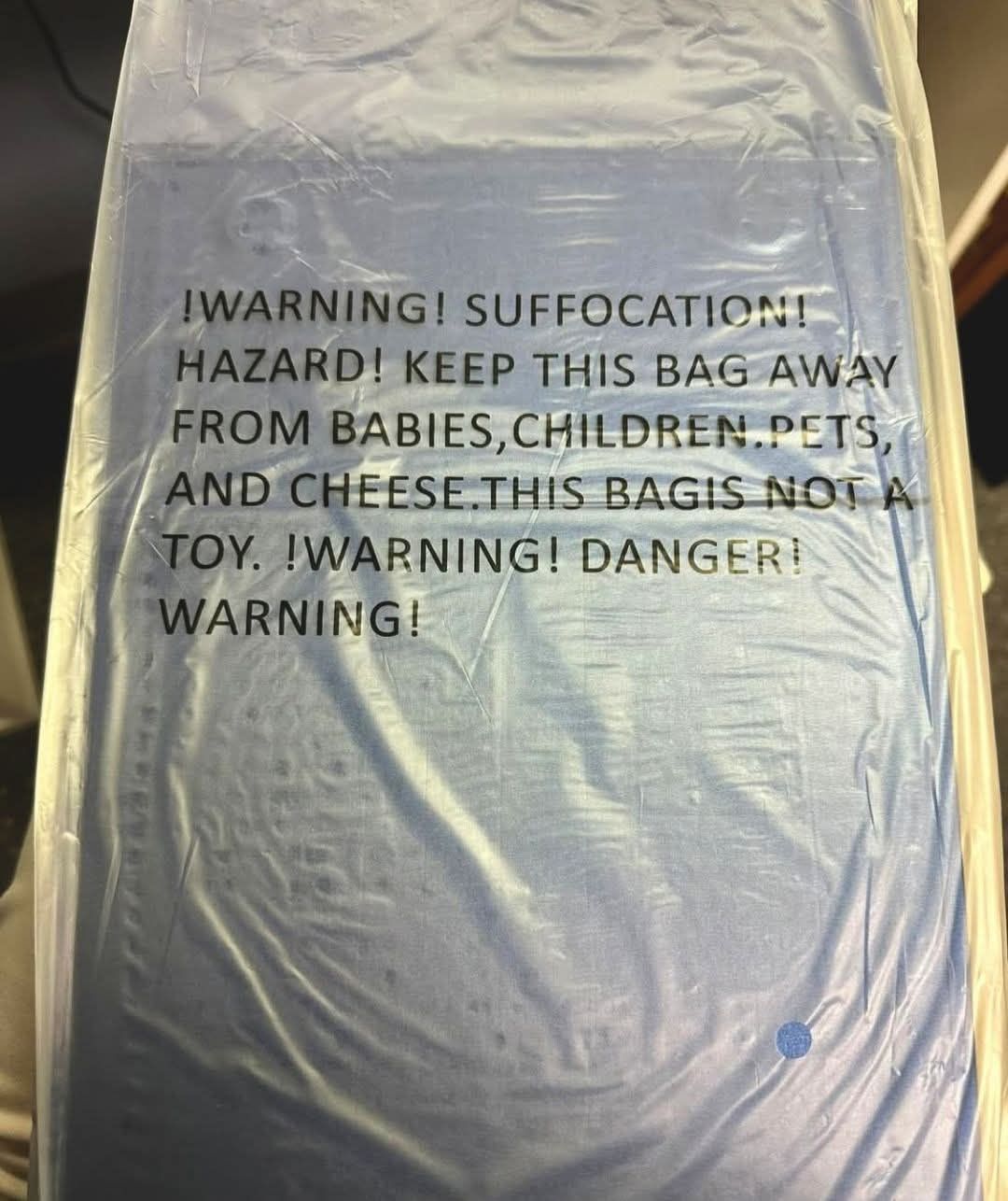 The warning label on a package of DIY boxes. | Facebook