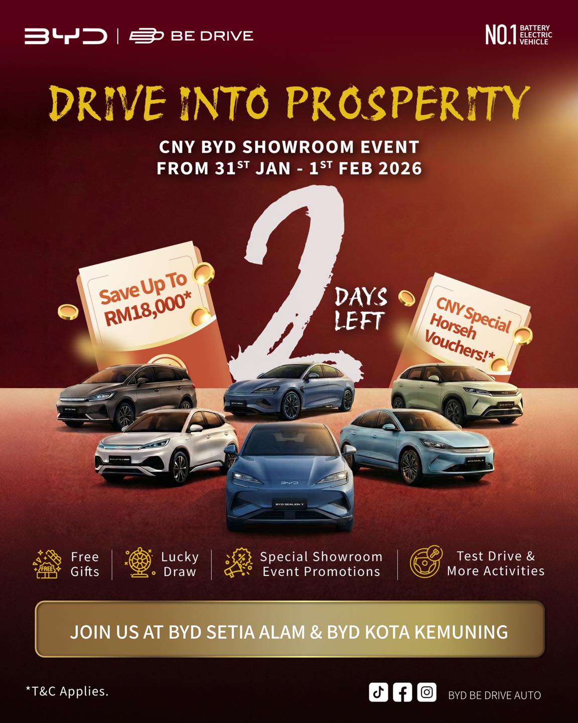 BYD - 2 days left to Drive into Prosperity this Chinese New Year 2026 ...