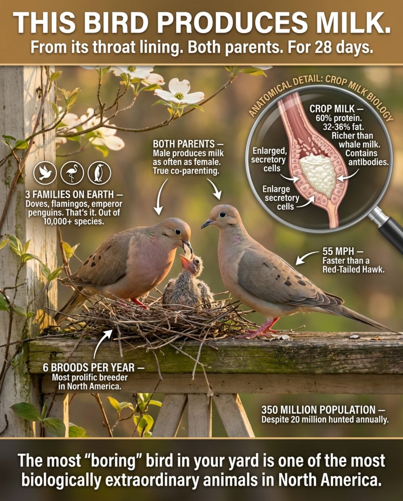 Kindness - That Mourning Dove on your fence is doing something amazing ...