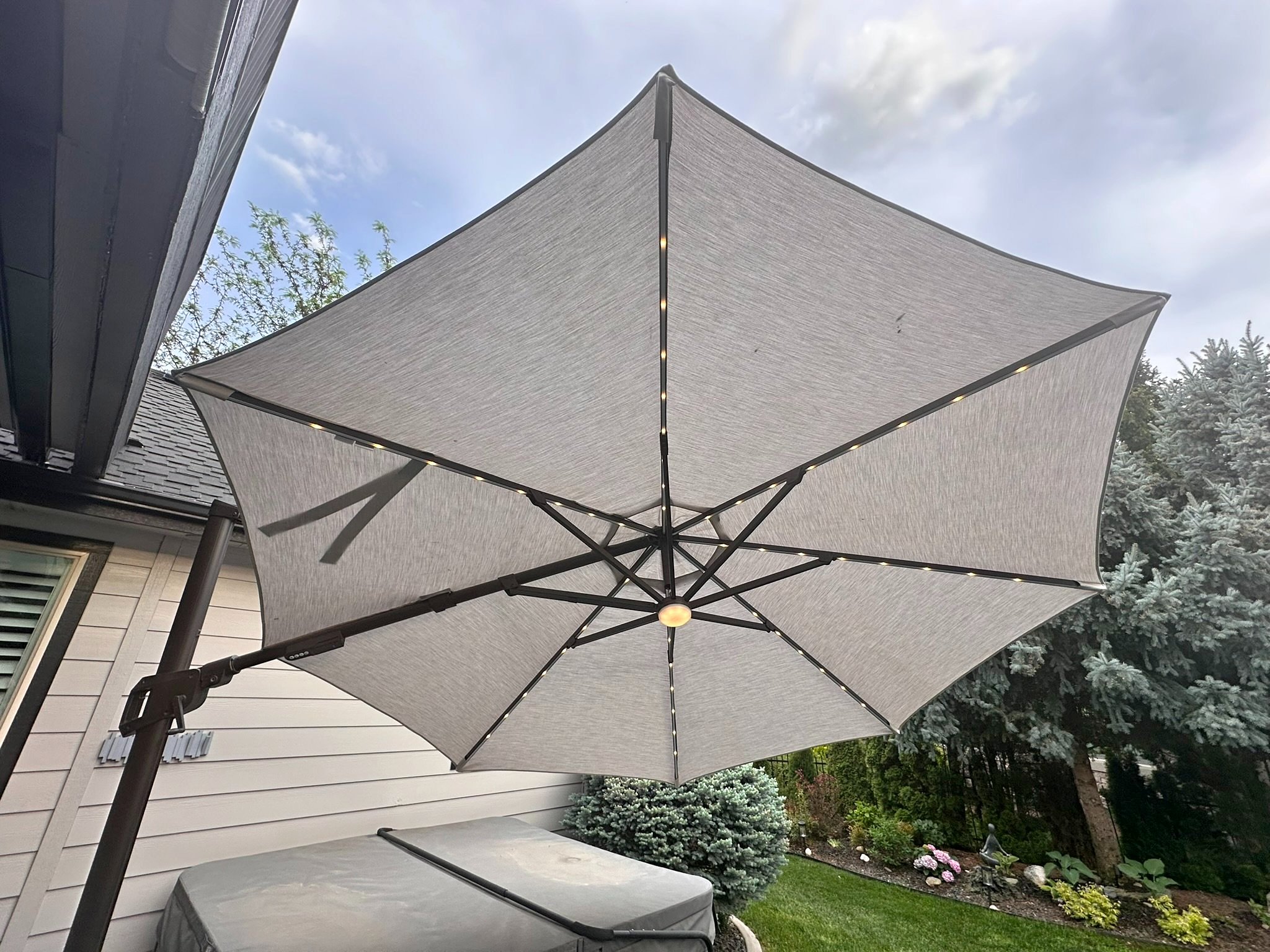 buy used patio umbrella Treasure Garden 11' Collar Tilt BBQ parties Adrinfly 1 Piece Patio Umbrella